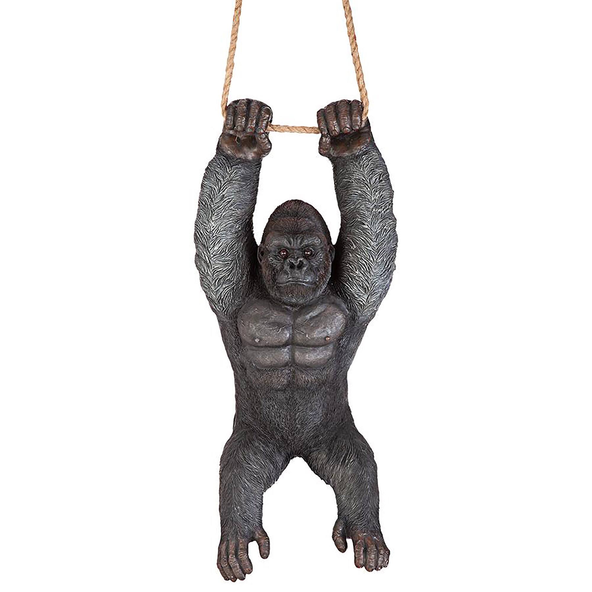 Design Toscano 24&#x22; Swinging Great Ape Jungle Monster Hanging Gorilla Sculpture