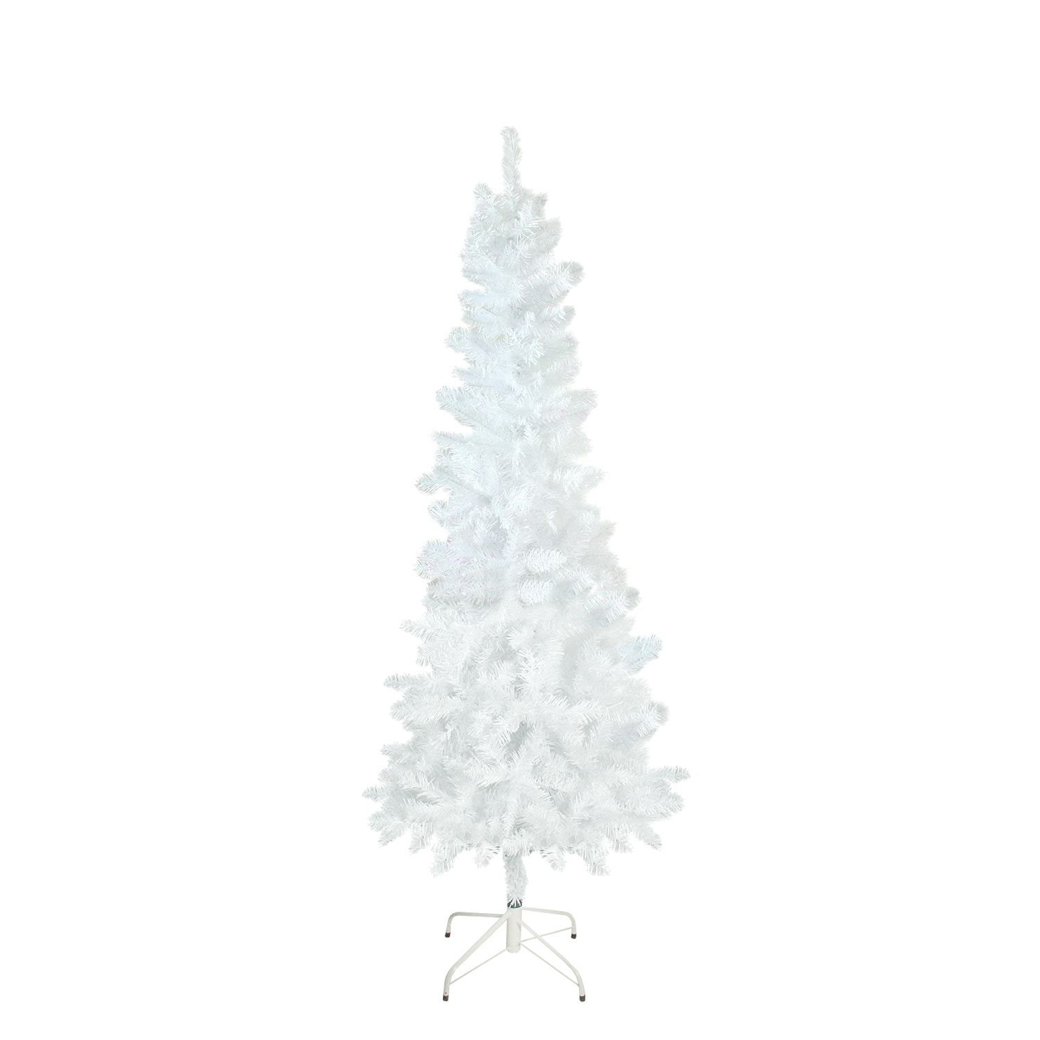 7.5ft. Unlit White Glimmer Pencil Spruce Artificial Christmas Tree
