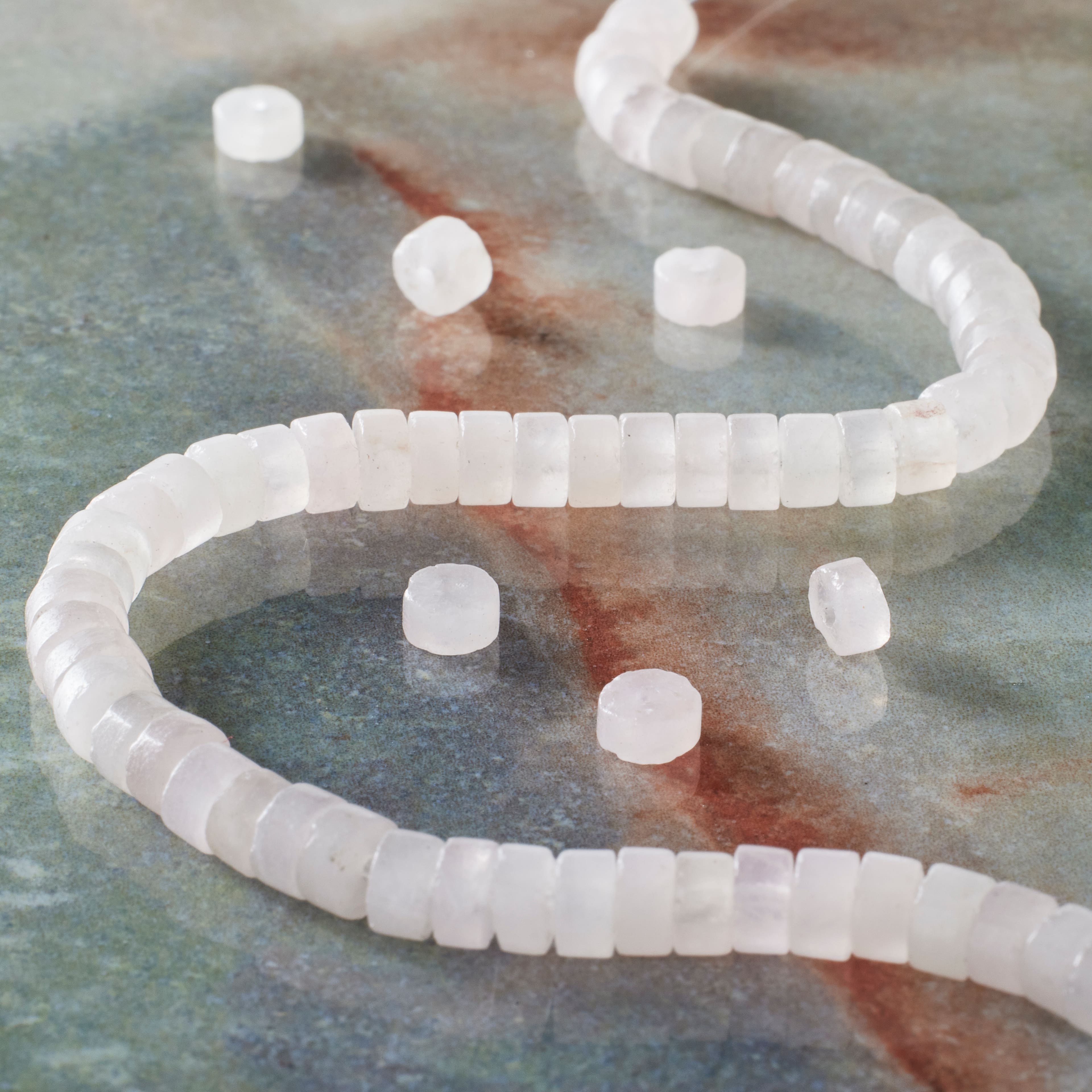 12 Pack: Rose Quartz Heishi Beads by Bead Landing™