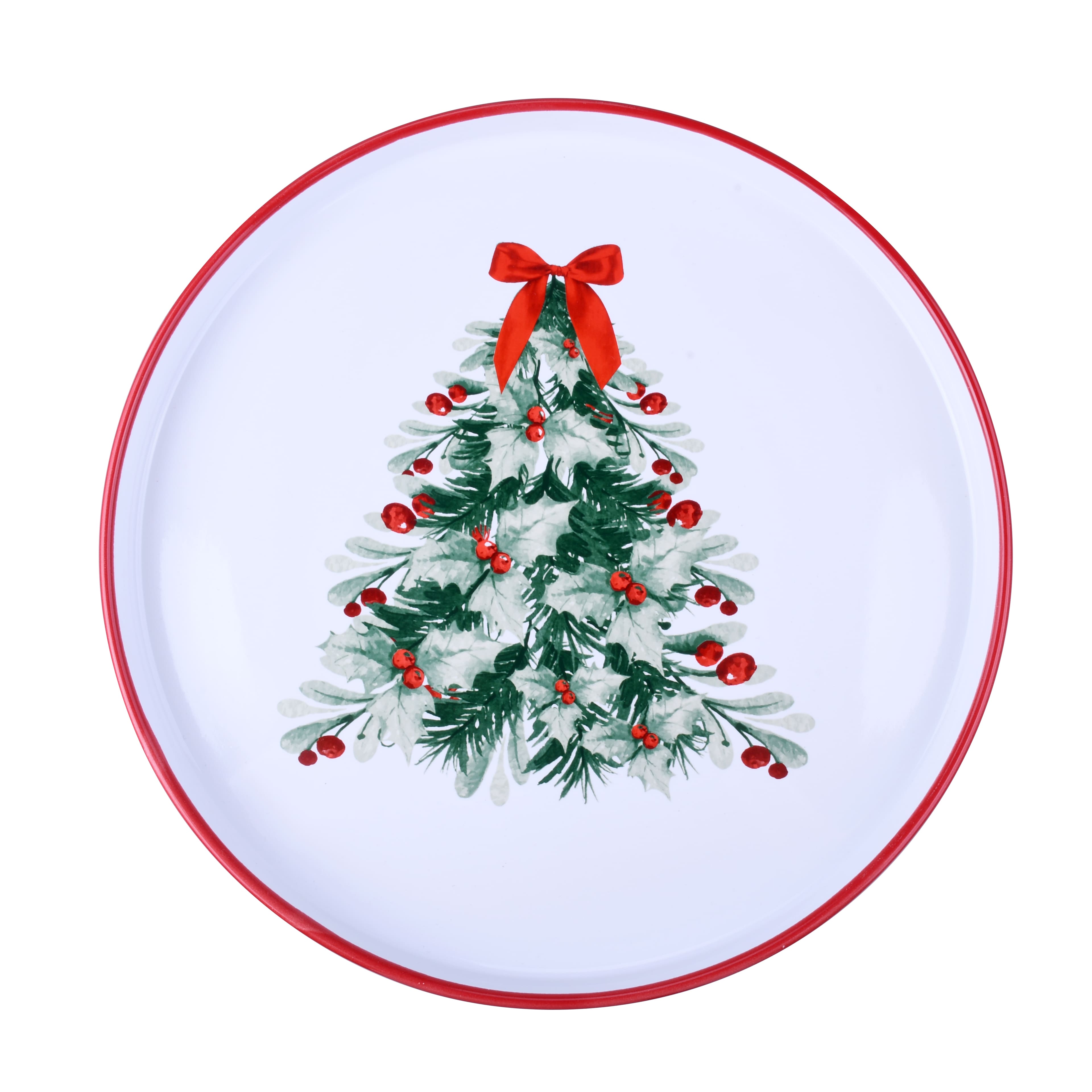 10.5&#x22; Christmas Tree Ceramic Cake Stand by Celebrate It&#xAE;