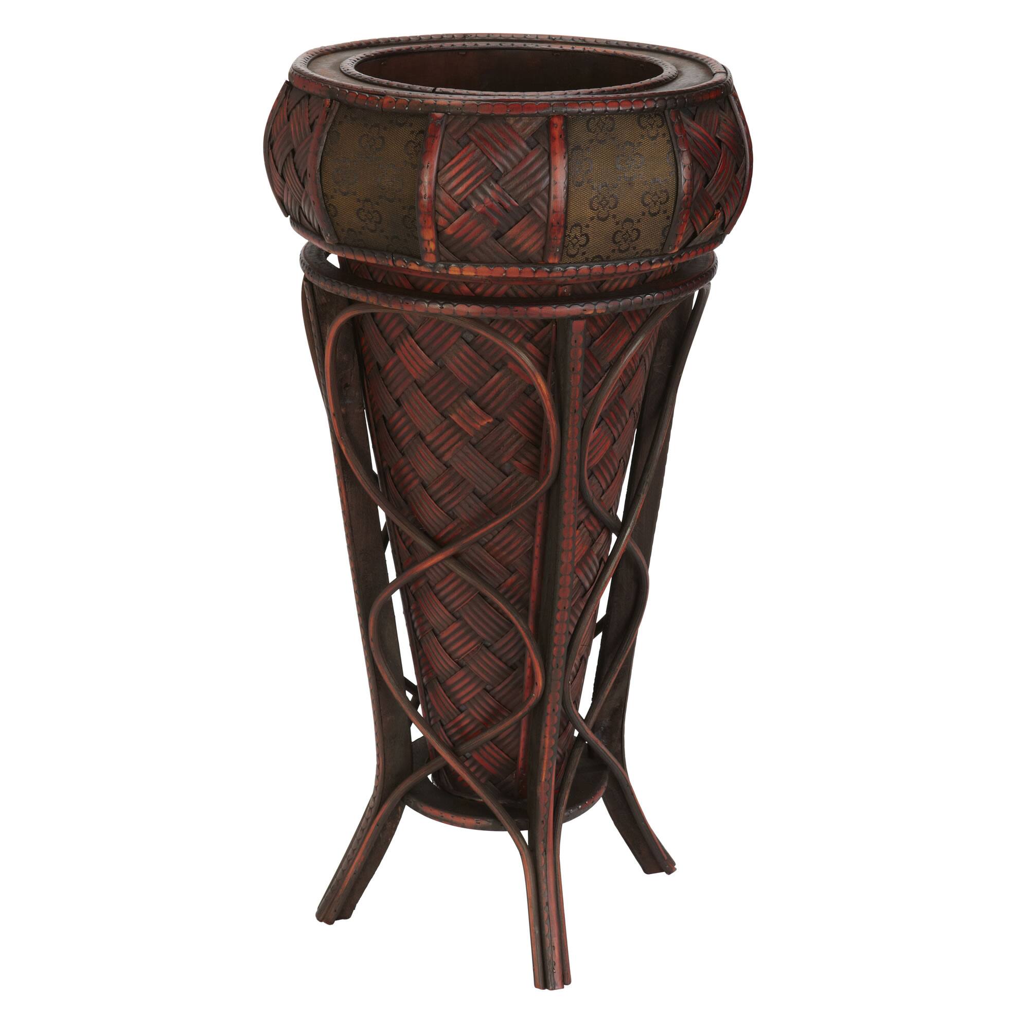 22&#x22; Brown Decorative Stand Planter