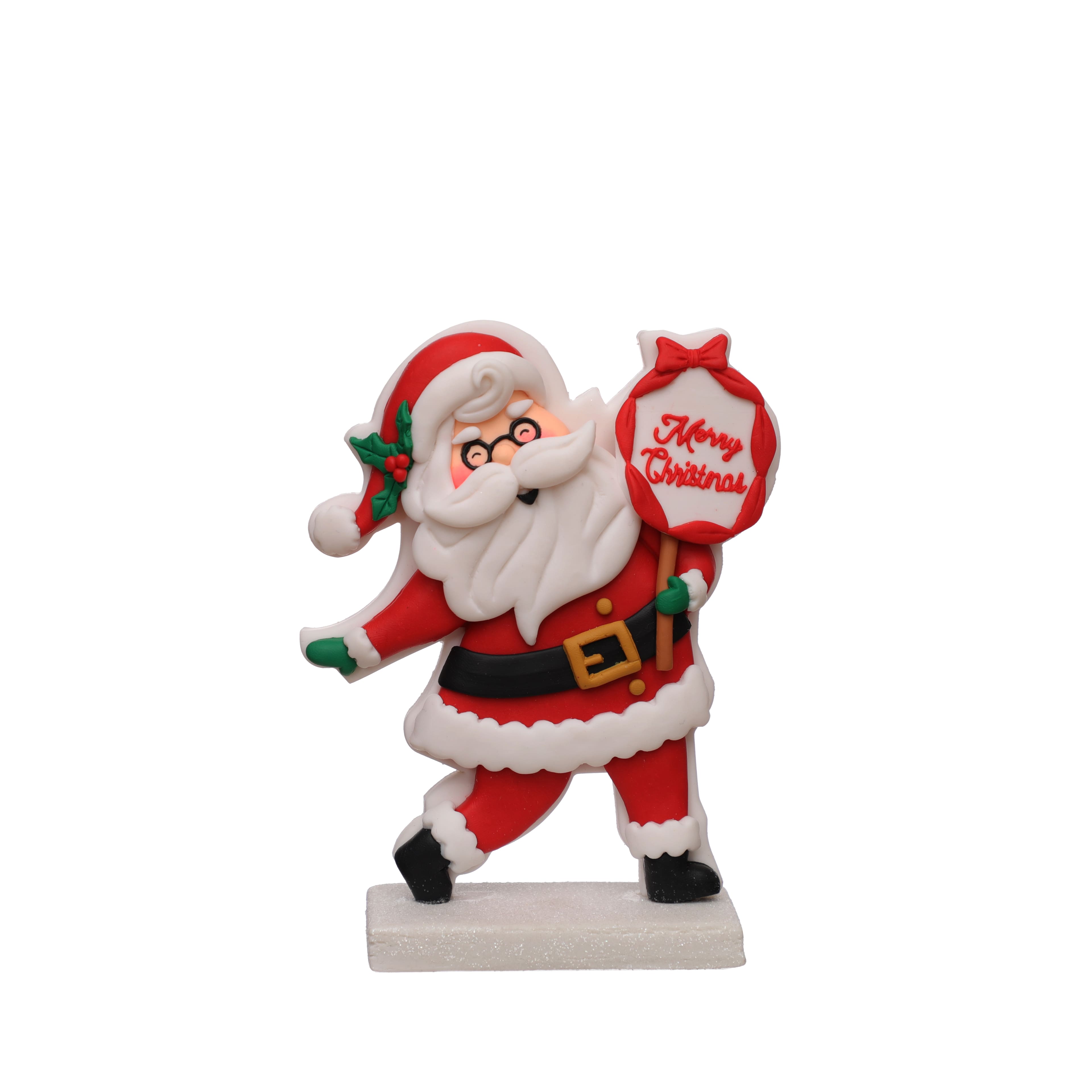 6&#x22; Santa with Merry Christmas Sign Tabletop D&#xE9;cor by Ashland&#xAE;