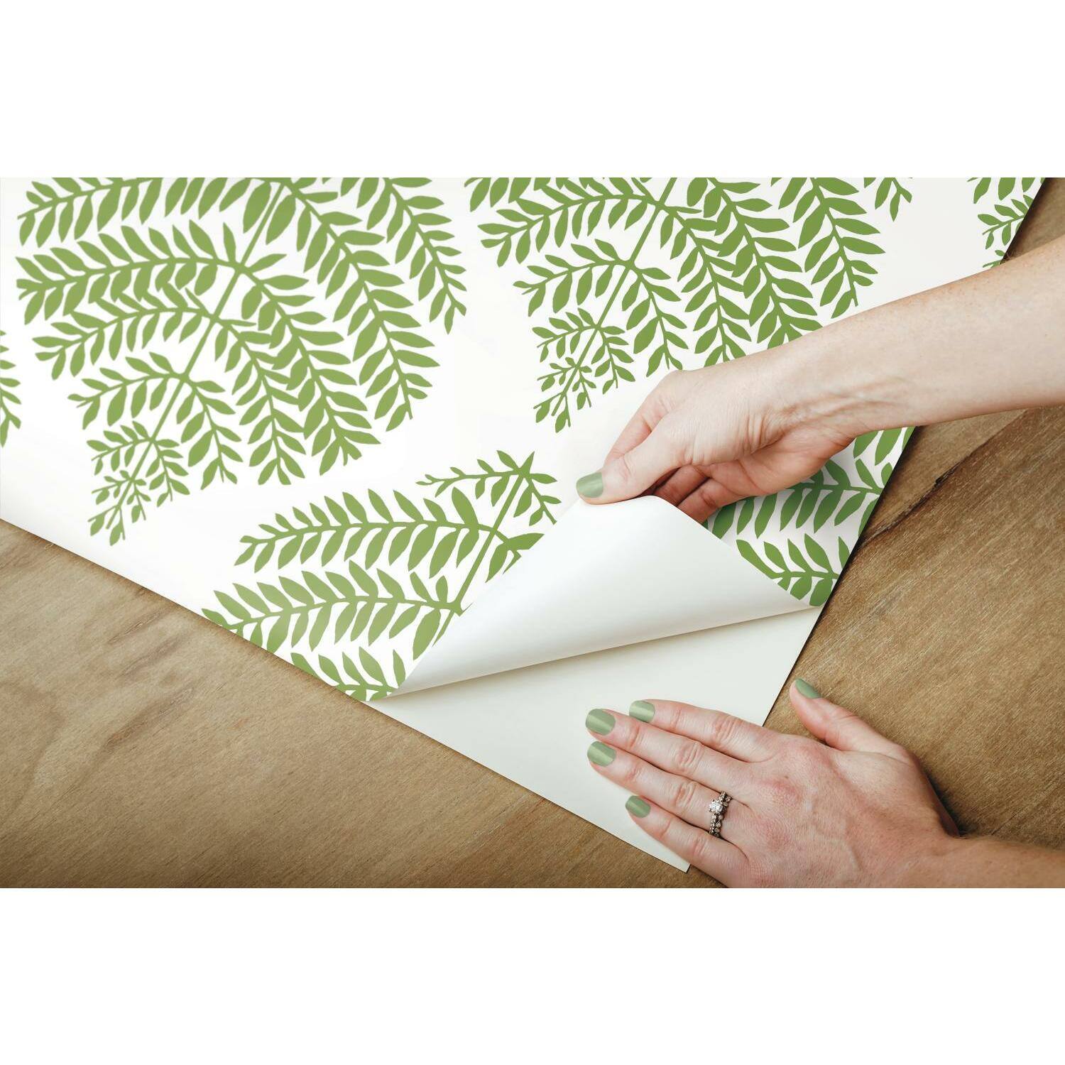 RoomMates Hygge Fern Damask Peel & Stick Wallpaper