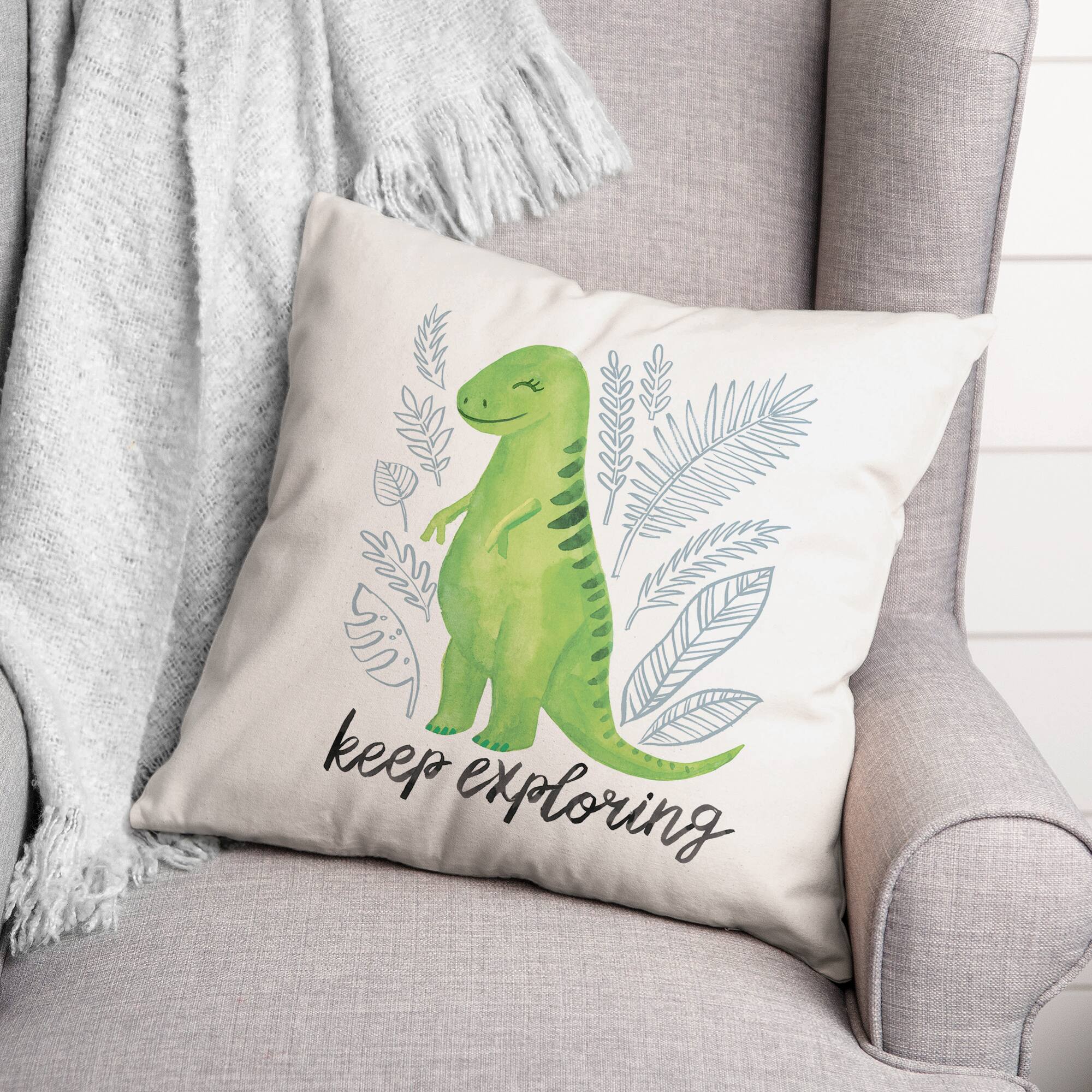 Keep Exploring 18" x 18" Throw Pillow