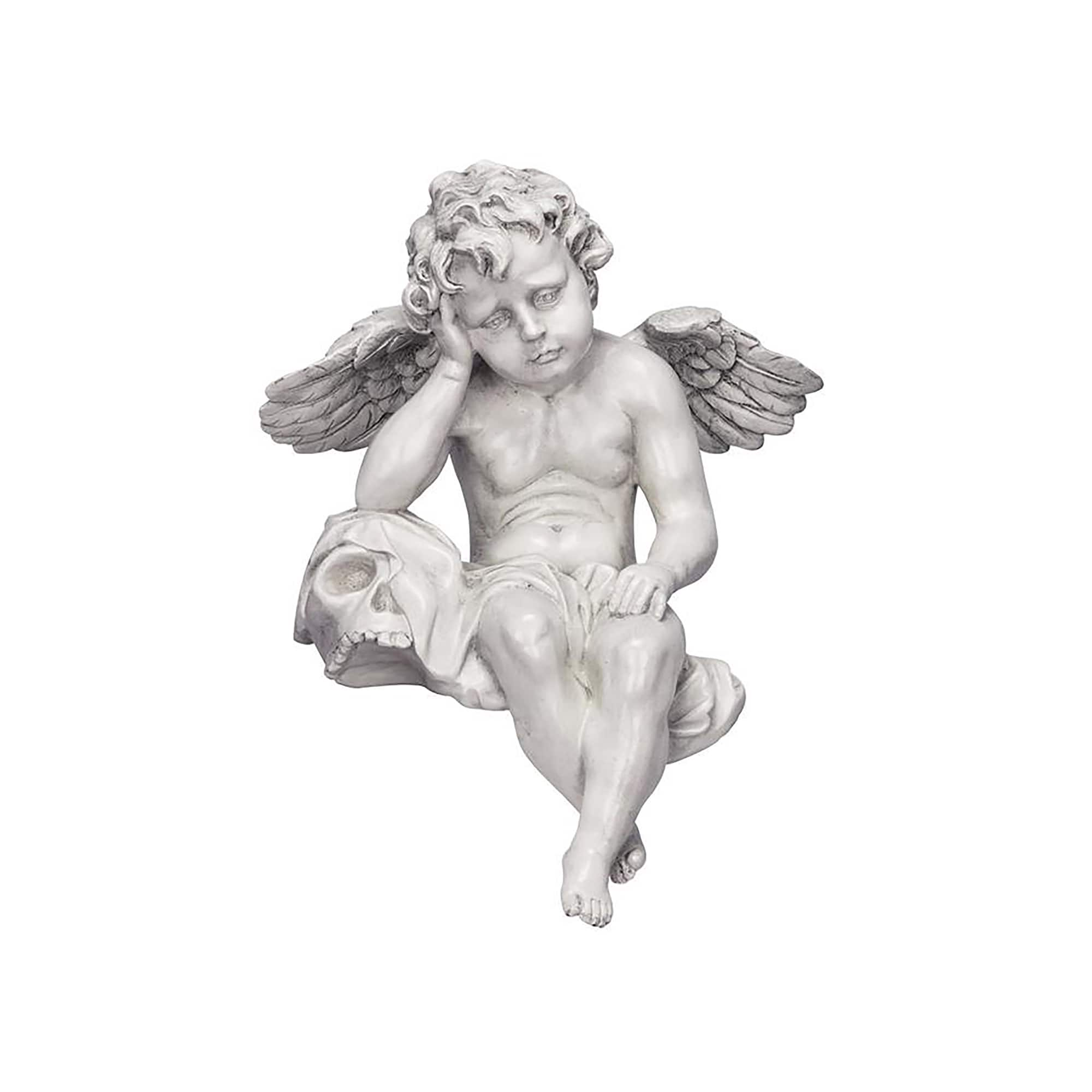 Design Toscano&#xAE; 13&#x22; Mourning Mortality Sitting Cherub Sculpture