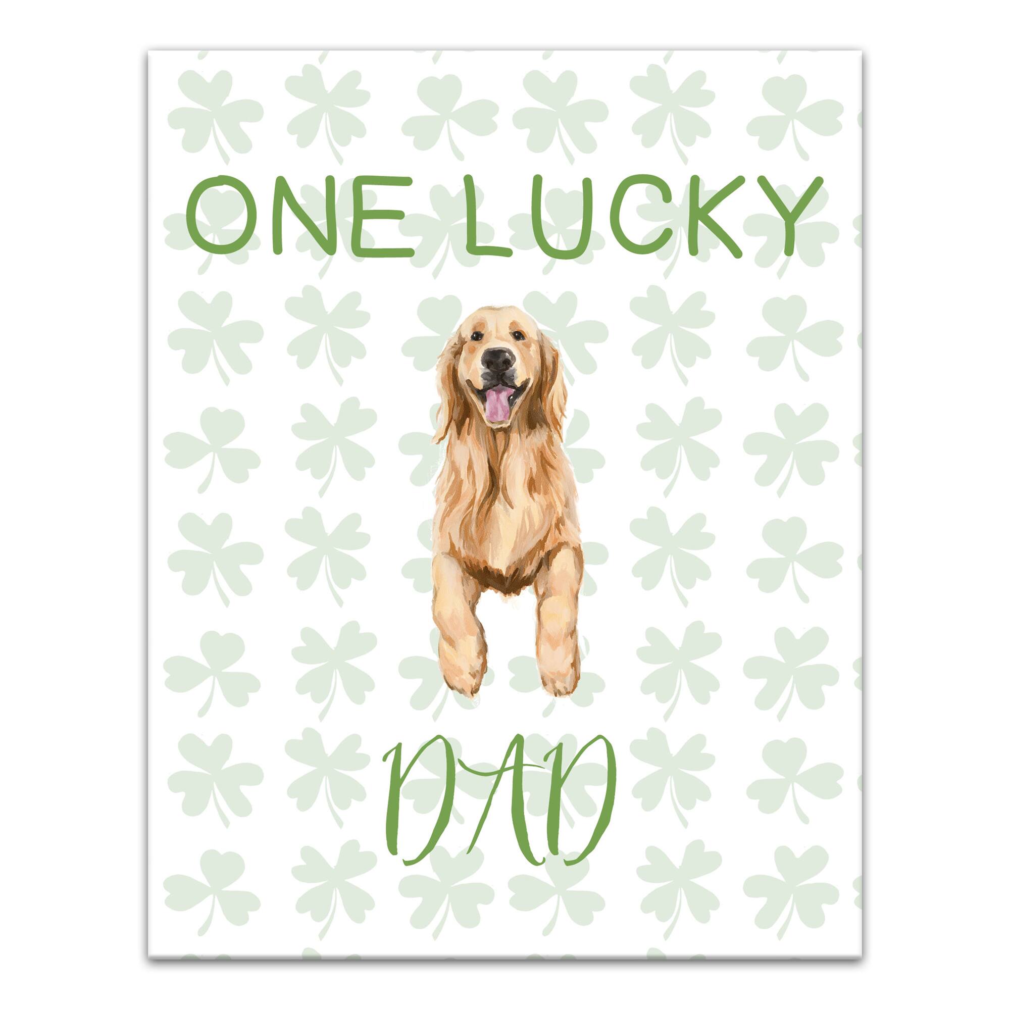 One Lucky Dad 11&#x22; x 14&#x22; Canvas Wall Art
