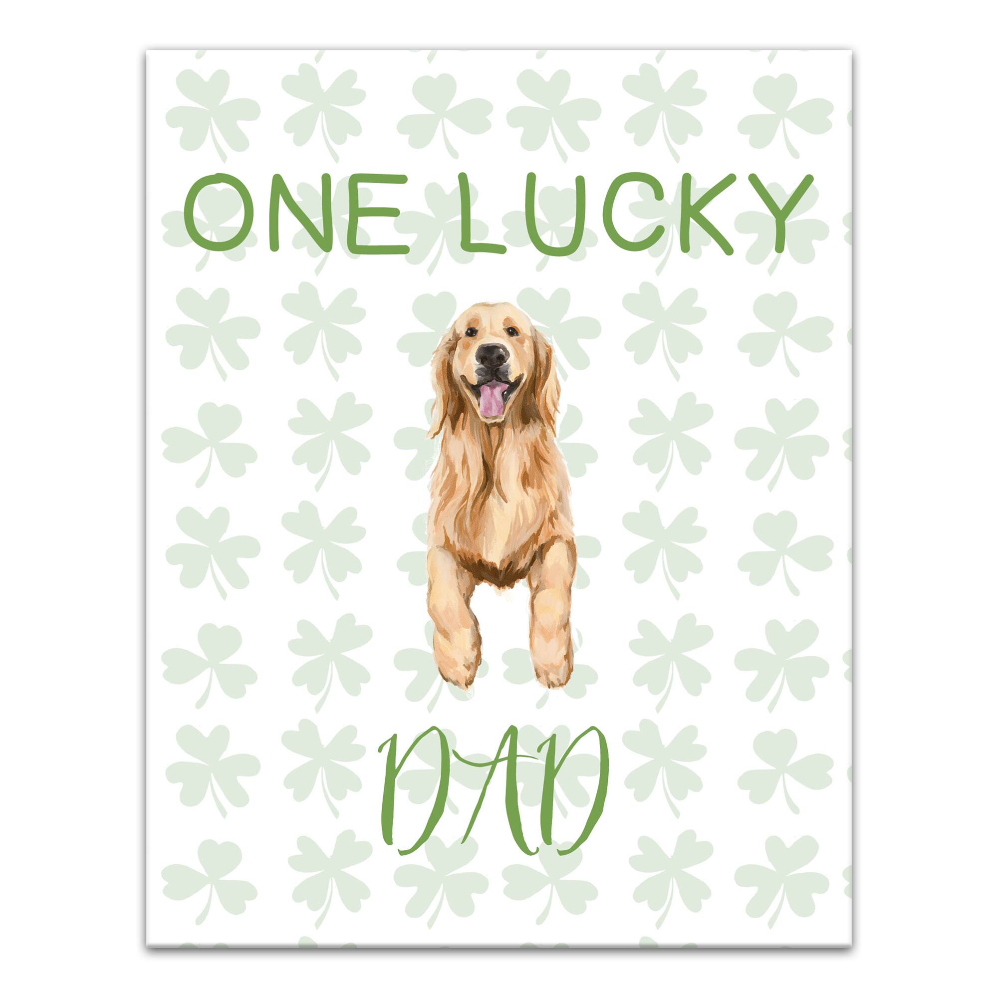 One Lucky Dad 11" x 14" Canvas Wall Art