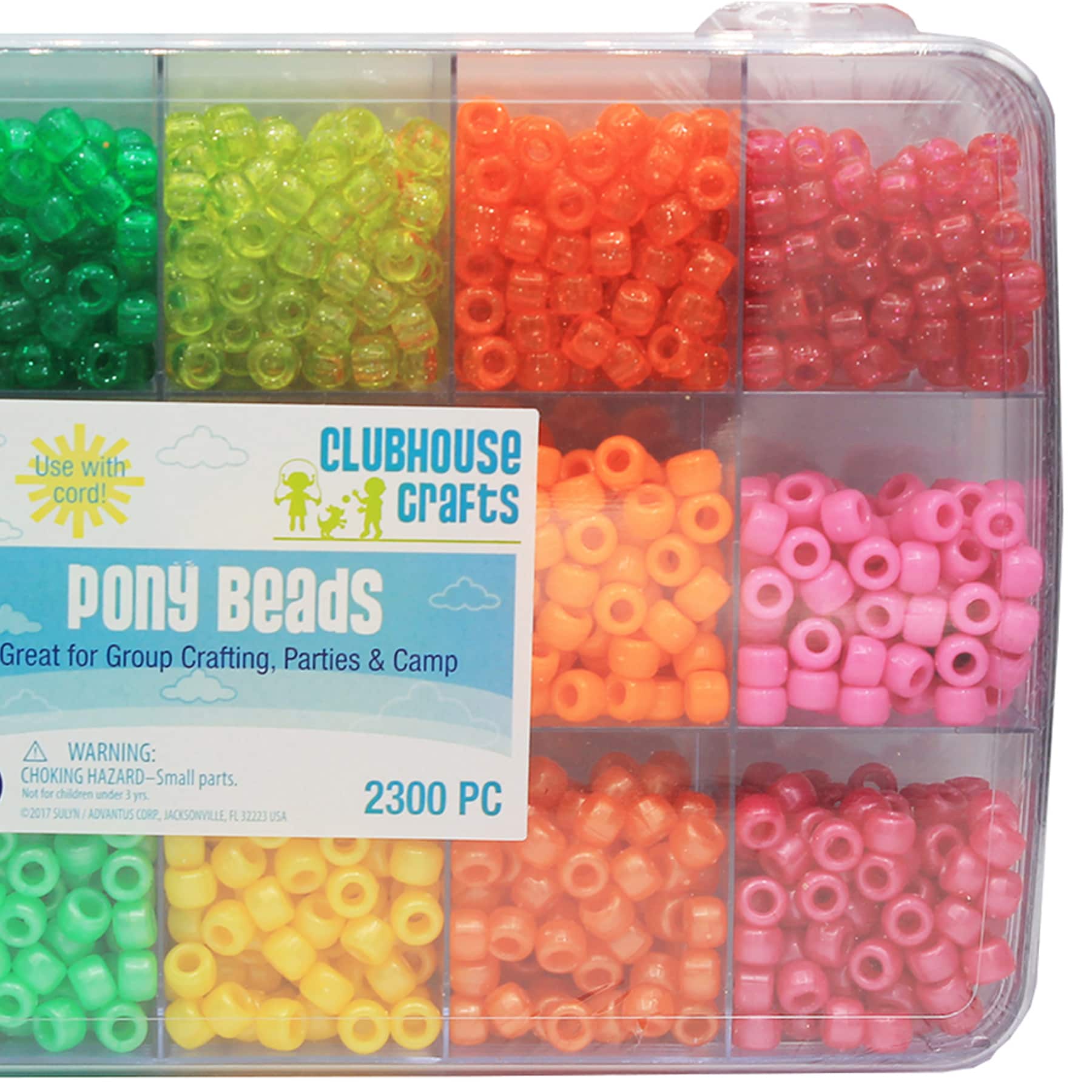 Sulyn&#xAE; Clubhouse Crafts 2300 Piece Pony Bead Box