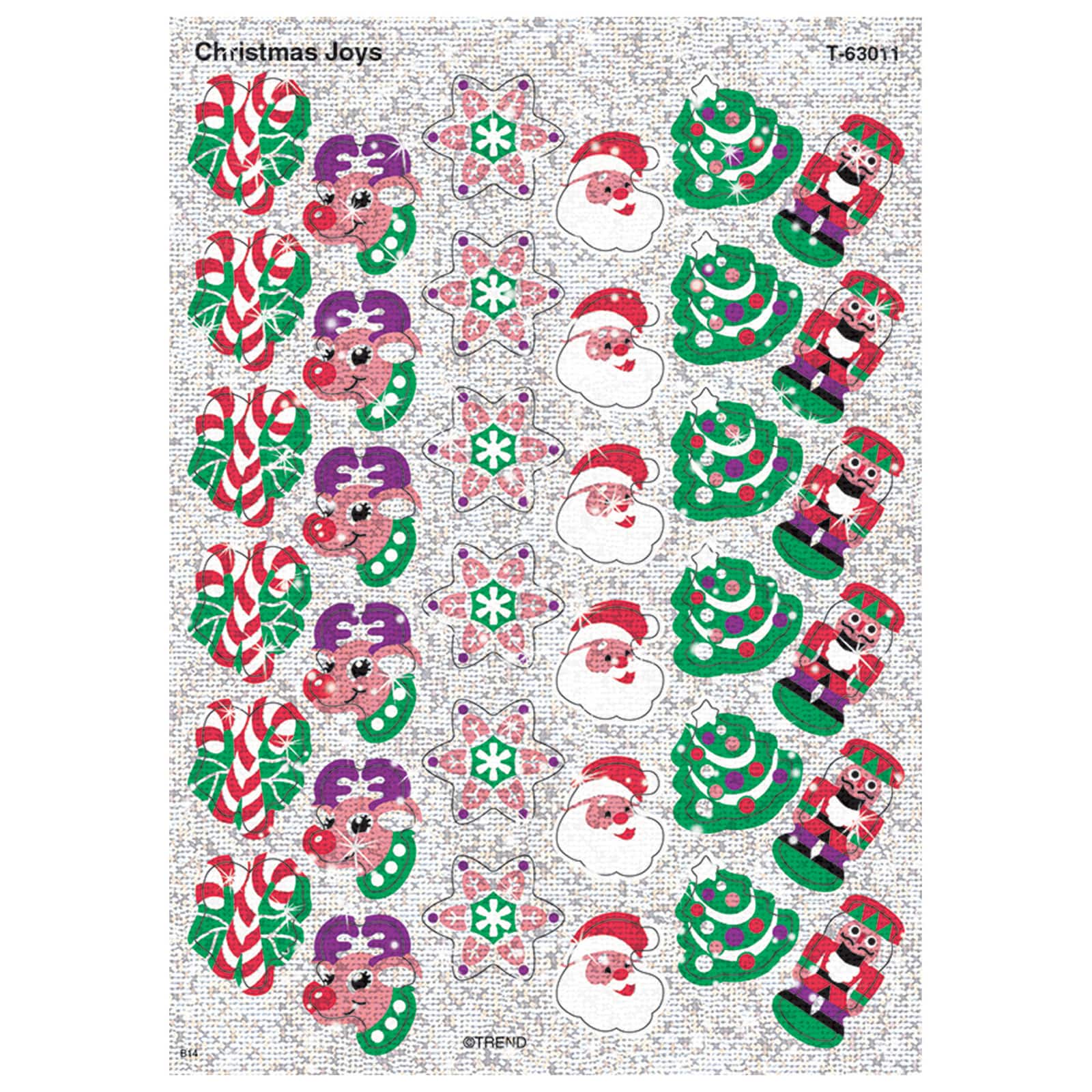 Trend Enterprises&#xAE; Christmas Joys Sparkle STICKERS&#xAE;, 12 Packs of 72