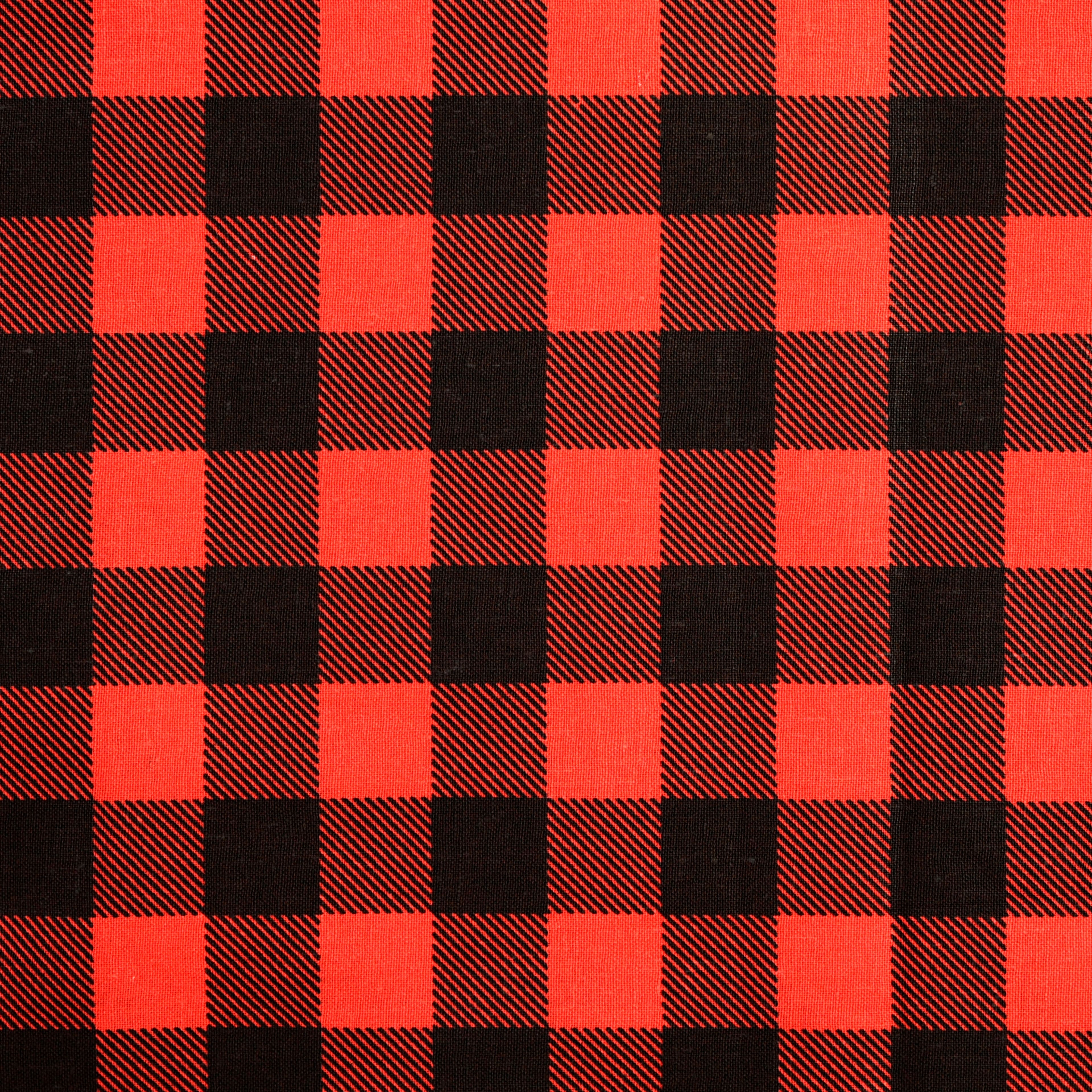 Red & Black Buffalo Check Cotton Fabric Mini Bolt by Loops & Threads®