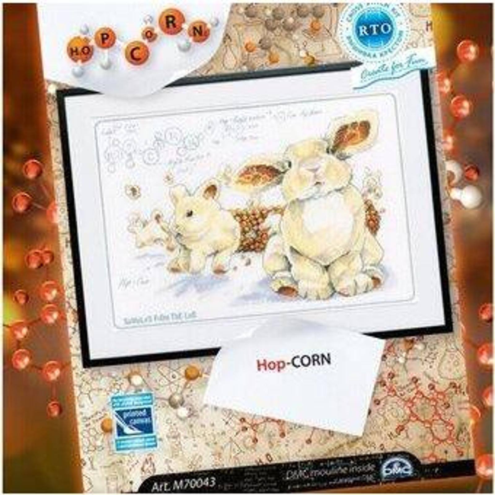 RTO Cross-stitch Kit with printed background "Hop-corn"