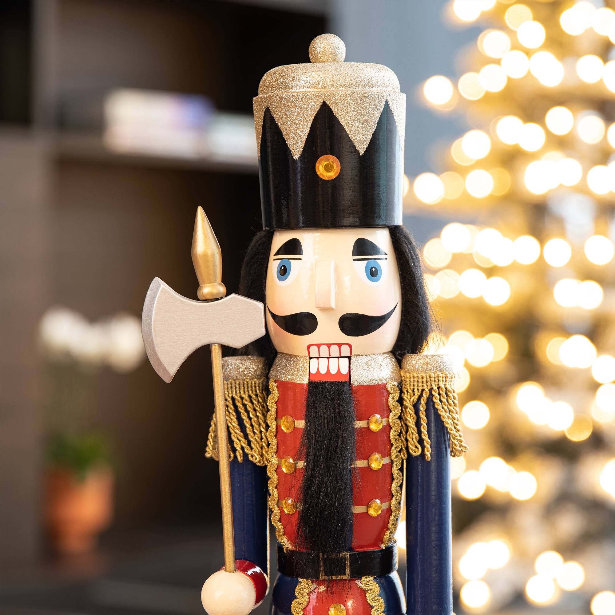 Glitzhome&#xAE; 24&#x22; Wooden Christmas Soldier Nutcracker