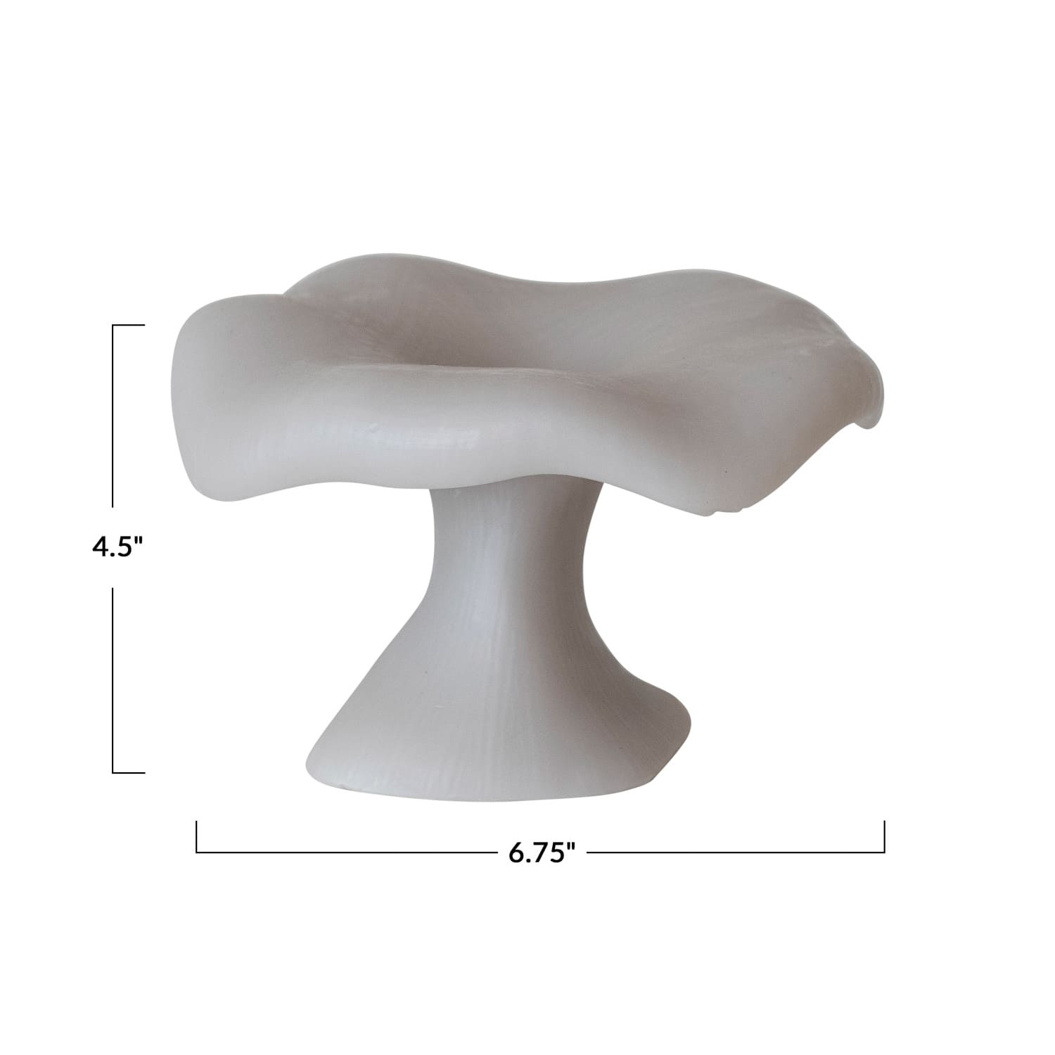 Large Unscented Mushroom-Shaped Candle