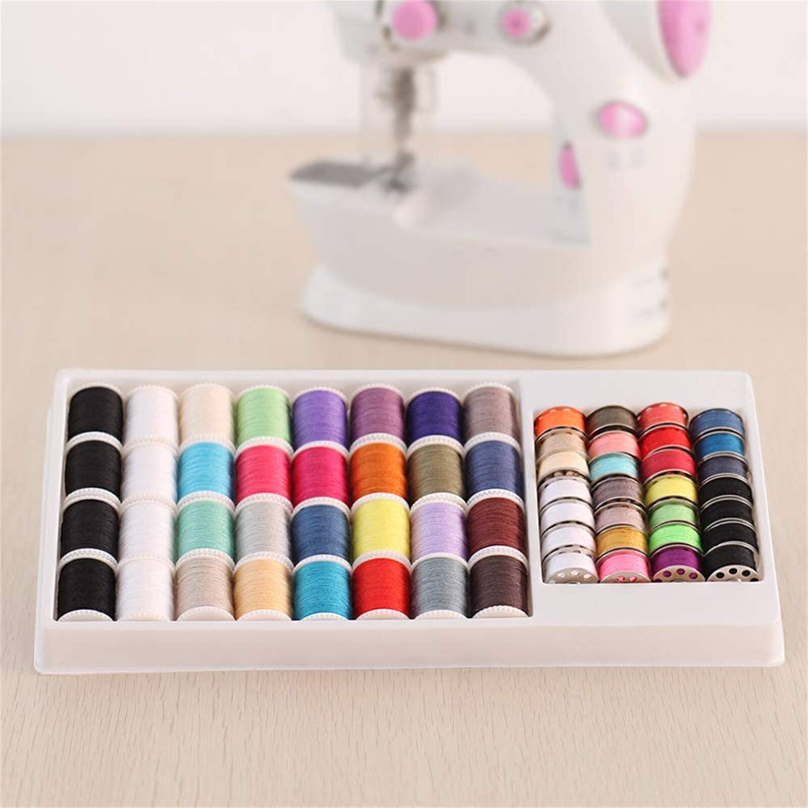 NEX™ Cute Pink Dual Speed Full-Range Sewing Machine with Bobbins & Sewing Thread