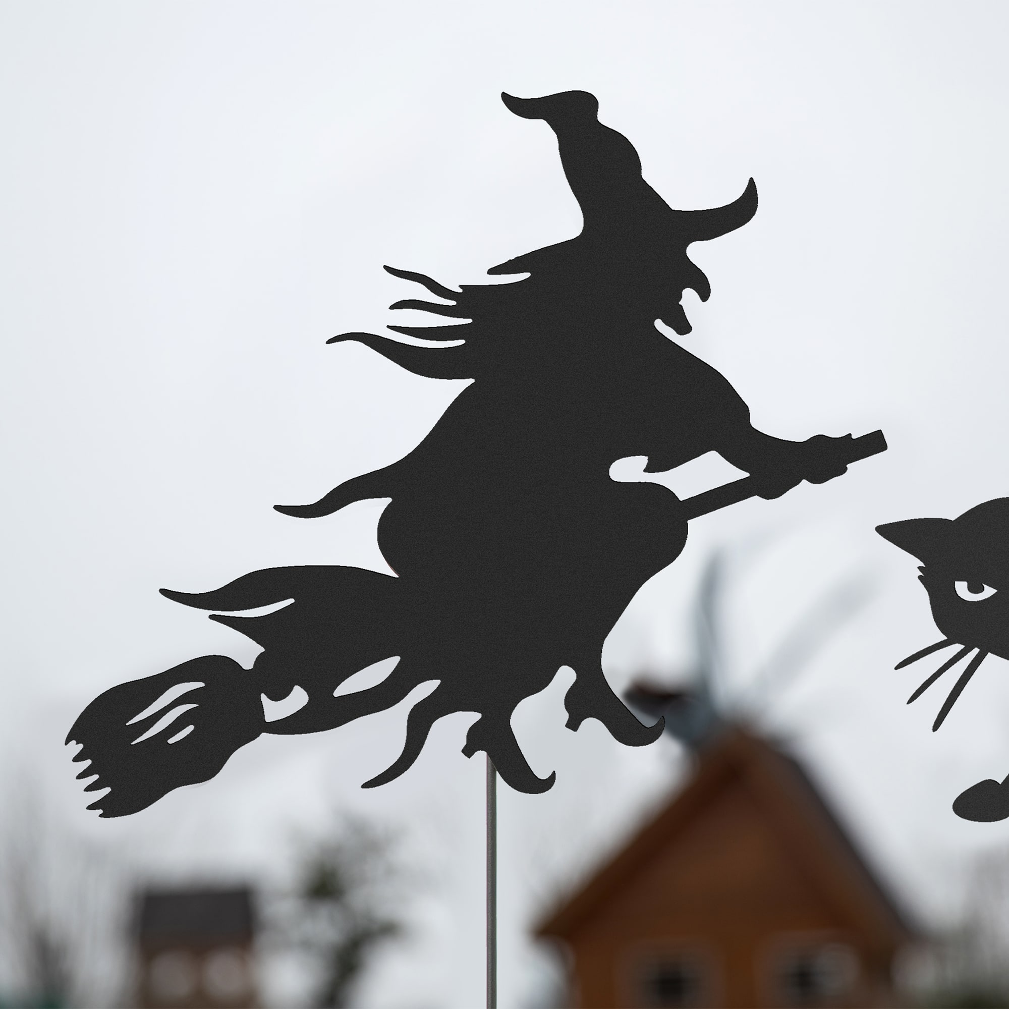 Glitzhome&#xAE; 36&#x22; Halloween Metal Silhouette Yard Stake Or Hanging D&#xE9;cor Set