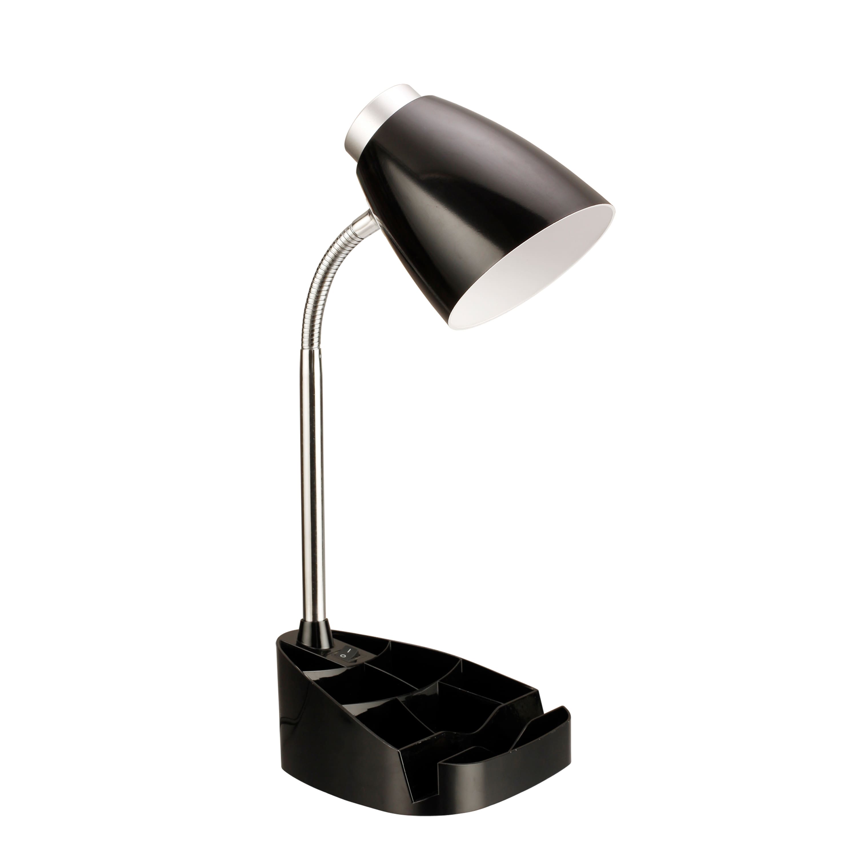 LimeLights 18.5" Gooseneck Organizer Desk Lamp with Tablet Stand