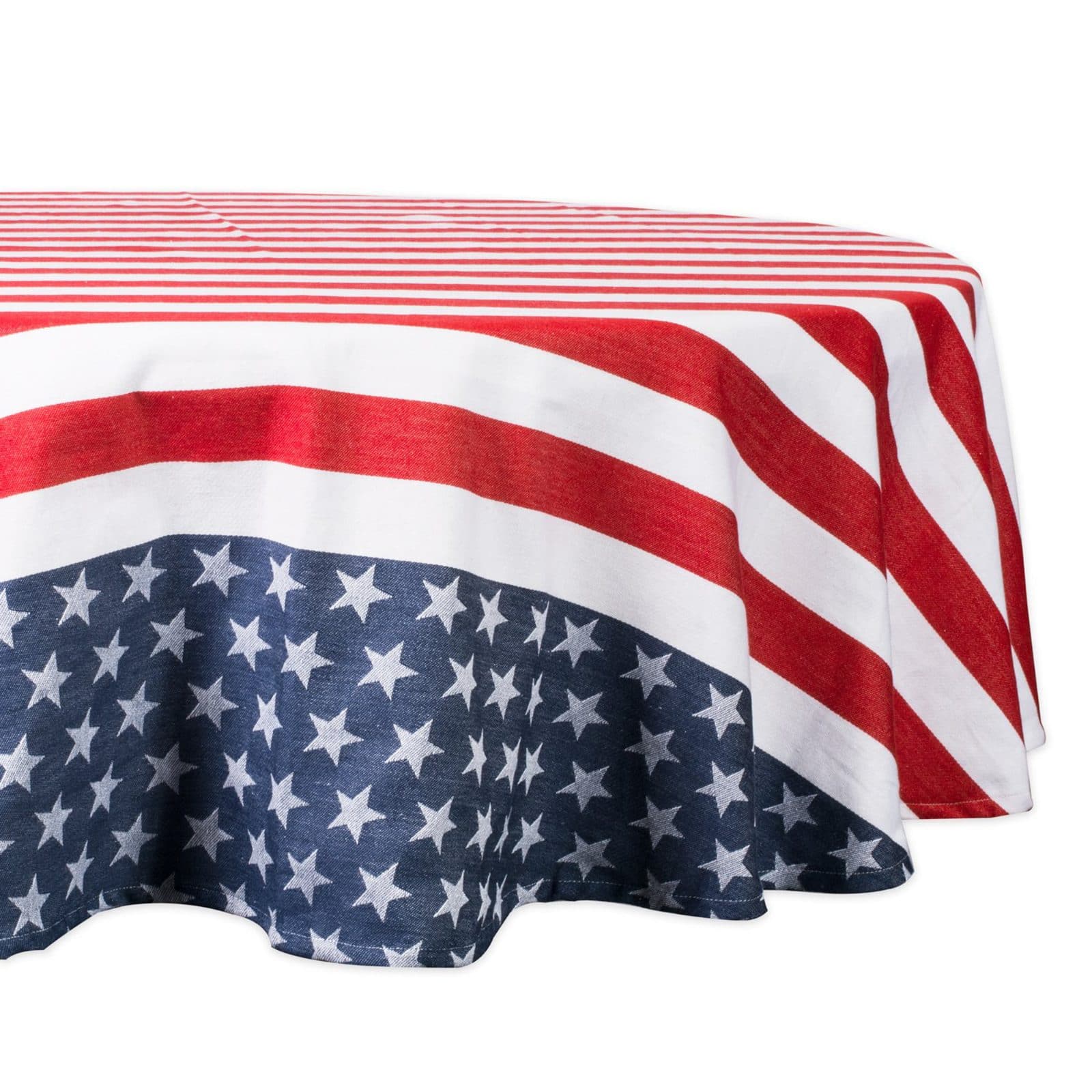 DII® 70" Round Stars & Stripes Tablecloth