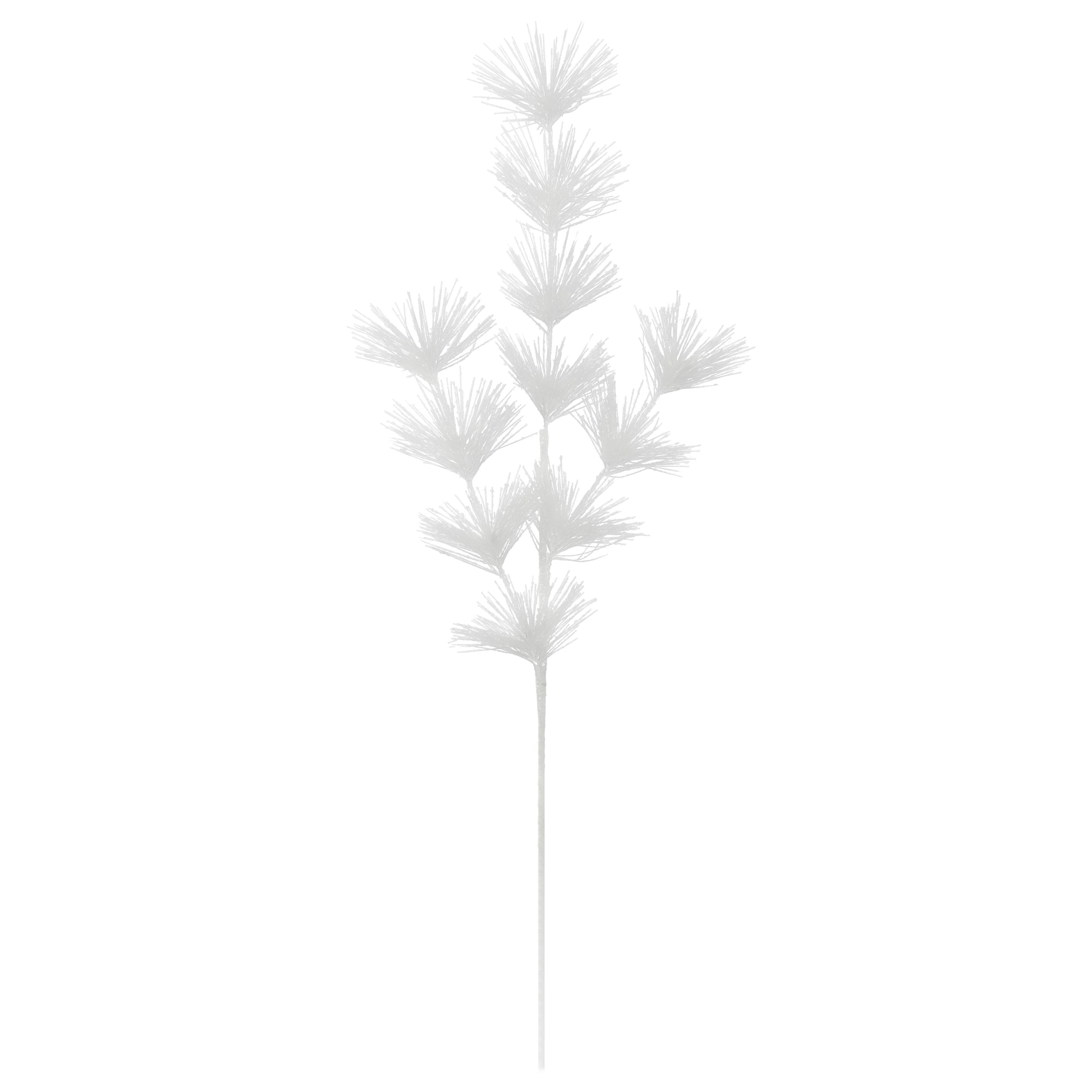 33" White Glitter Pine Stem by Ashland® Michaels