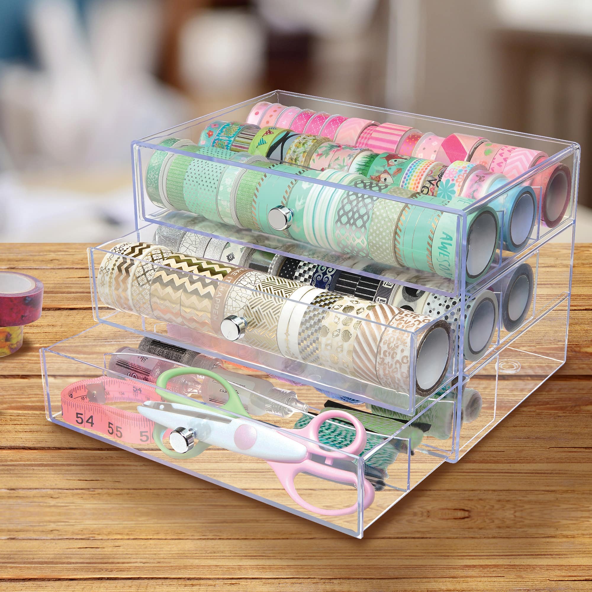 Deflecto&#xAE; Clear Washi Tape Storage Cube