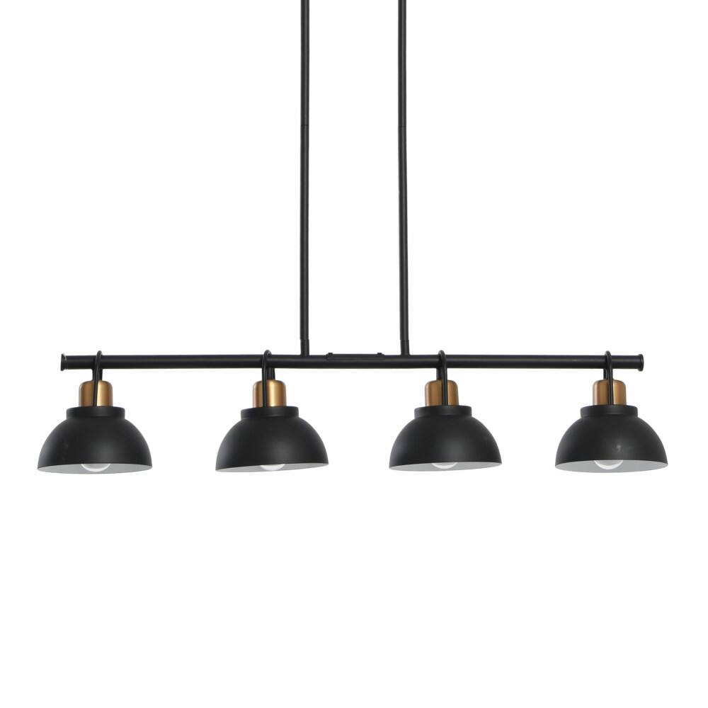 Hello Honey® Robert Stevenson Lighting Walsh Metal 4-Light Linear Chandelier with Shades