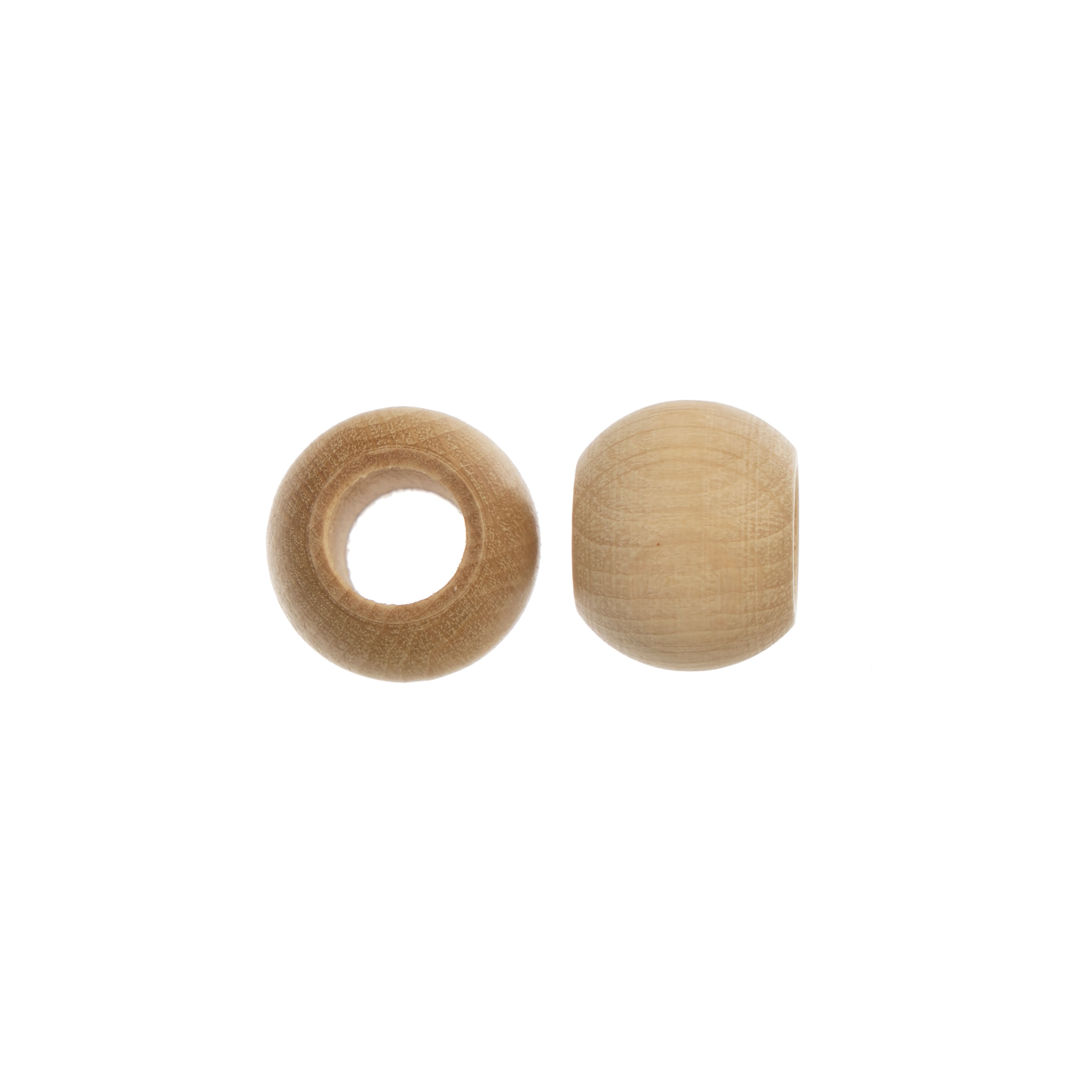 20mm Cream Round Wood Beads, 9ct. by Loops &#x26; Threads&#xAE;