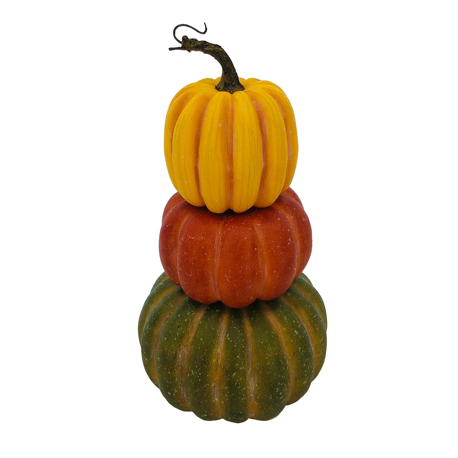 14&#x22; Yellow, Orange &#x26; Green Decorative Pumpkin Stack by Ashland&#xAE;