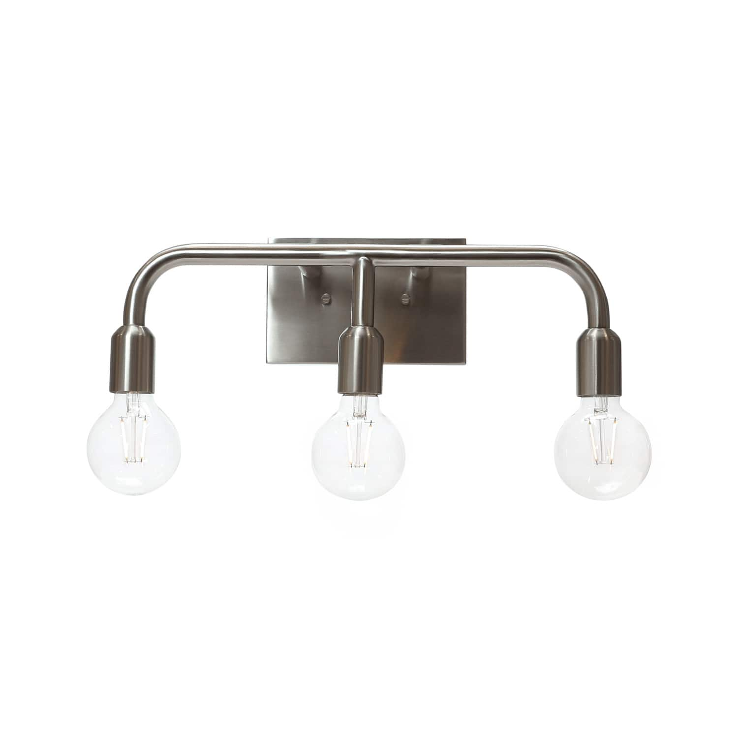 Robert Stevenson Lighting Benson Exposed Bulb Metal 3-Light Vanity