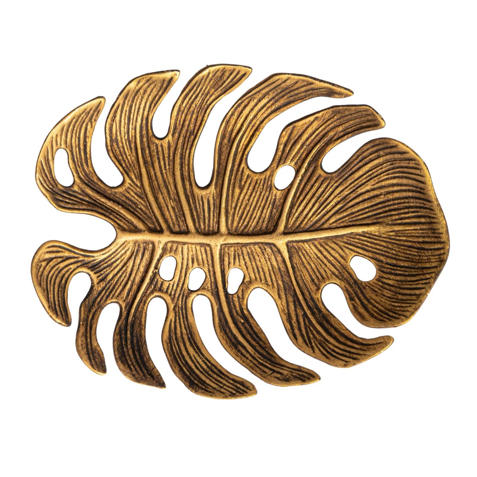 Hello Honey&#xAE; 6.5&#x22; Antique Monstera Leaf Tabletop Accent