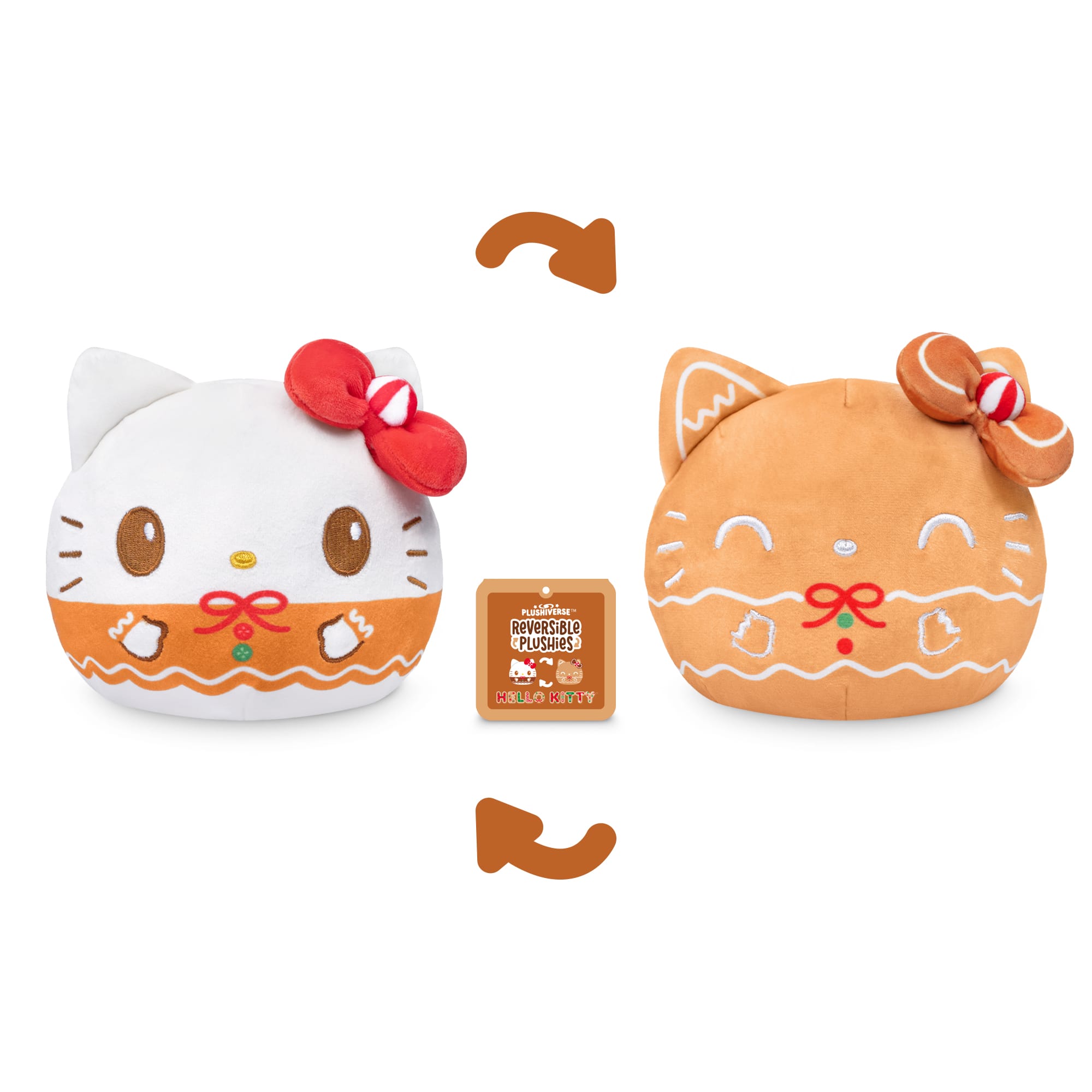 Sanrio&#xAE; TeeTurtle 4&#x22; Hello Kitty&#xAE; Gingerbread Christmas Reversible Plushie