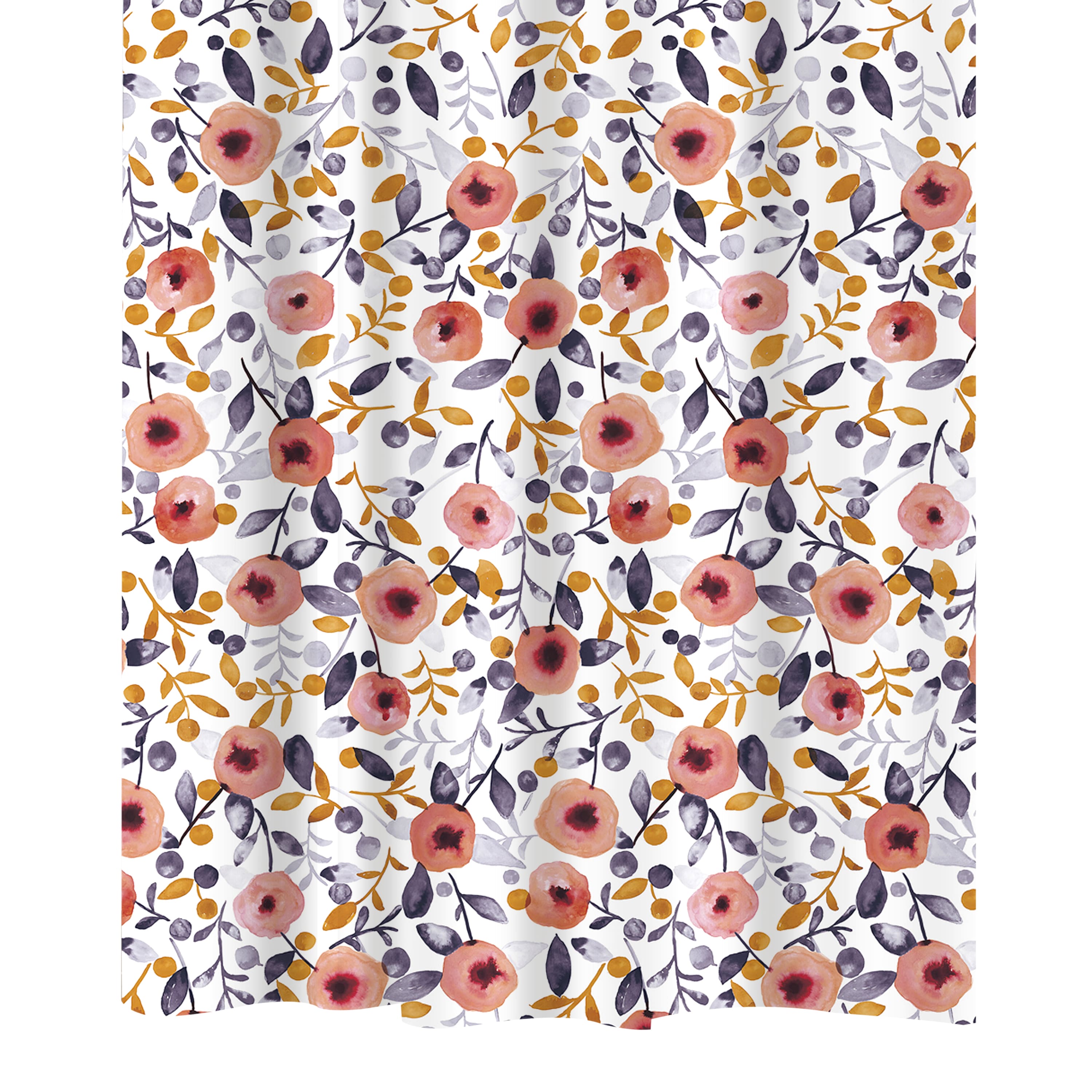 Bath Bliss Floral Design Shower Curtain