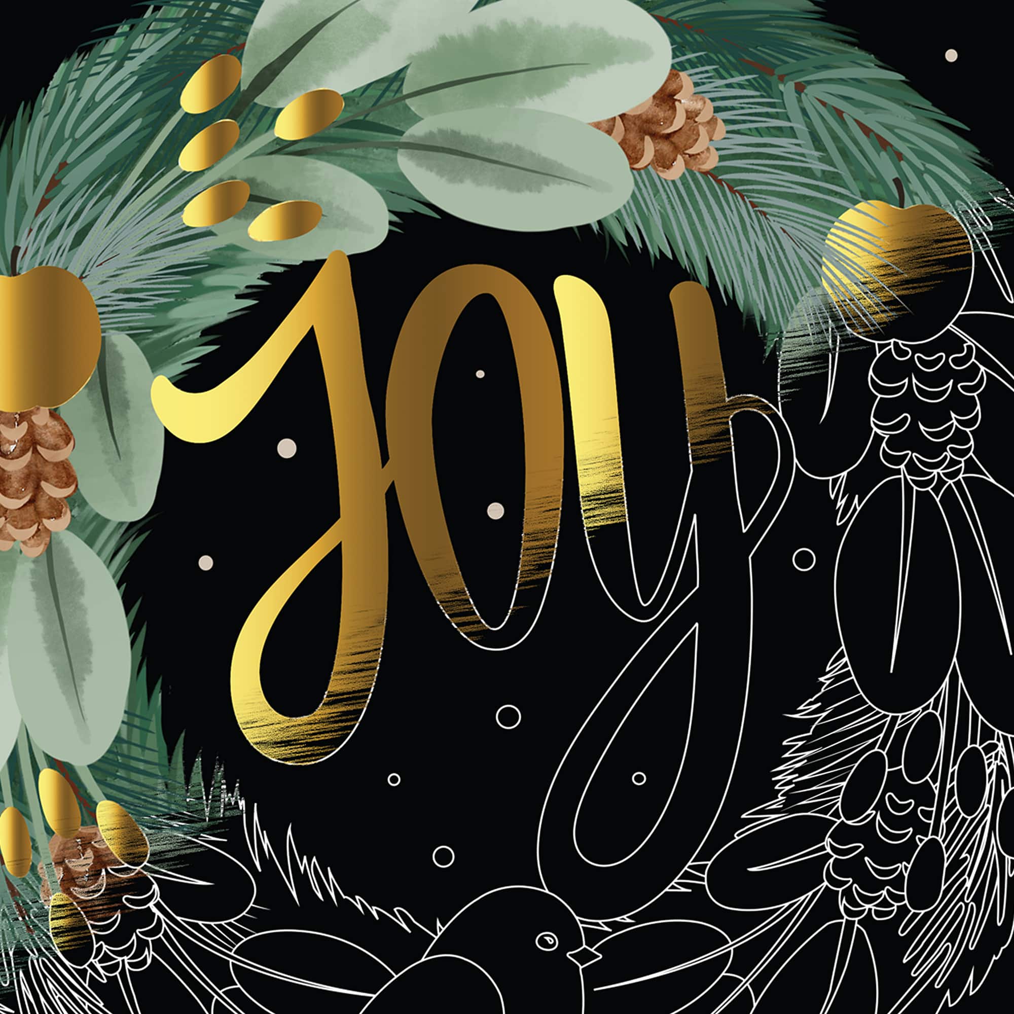 Brea Reese&#x2122; 9&#x22; x 12&#x22; Winter Deer Scratch Art Paper Pad