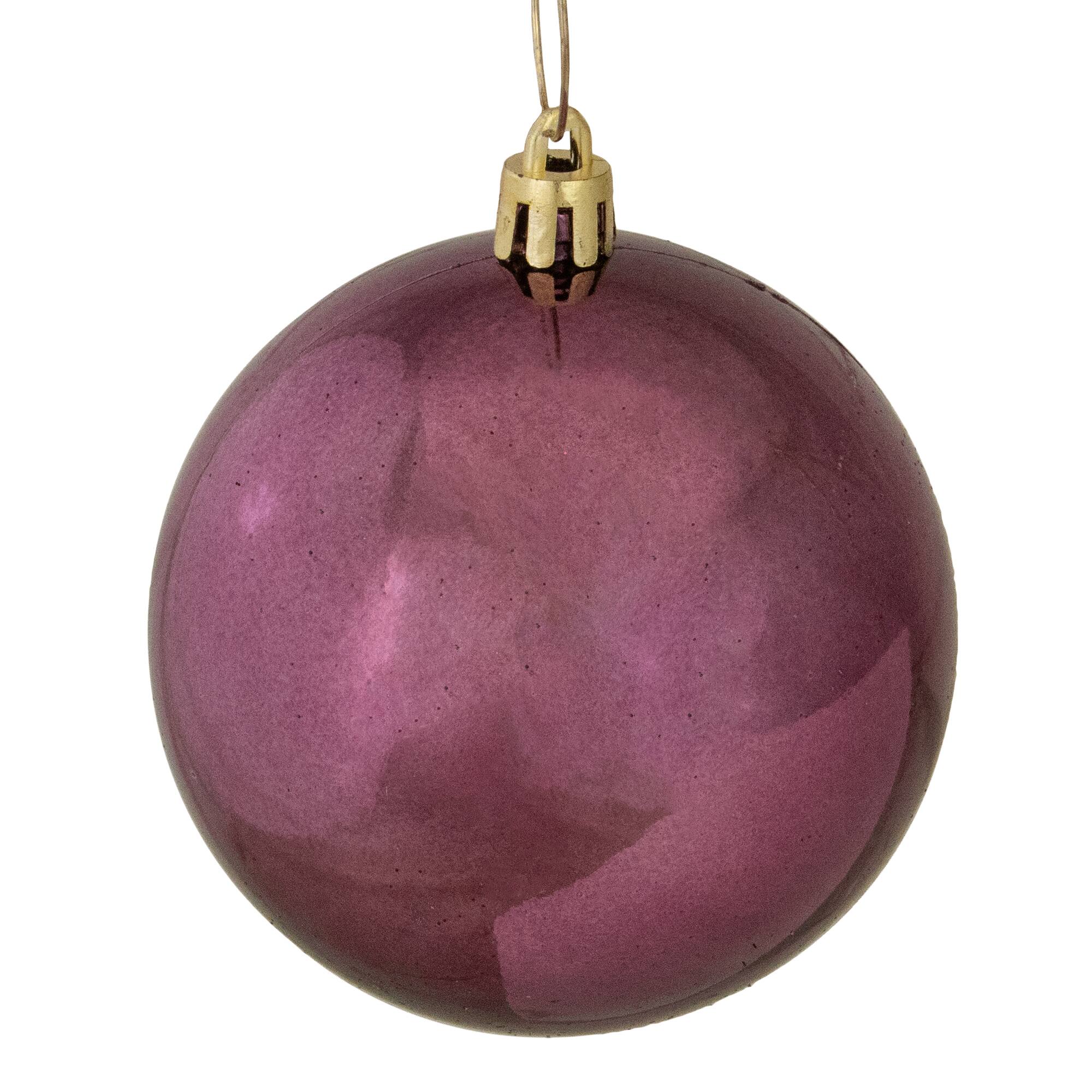 32ct. 3.25&#x22; 4-Finish Mulberry Shatterproof Ball Ornaments