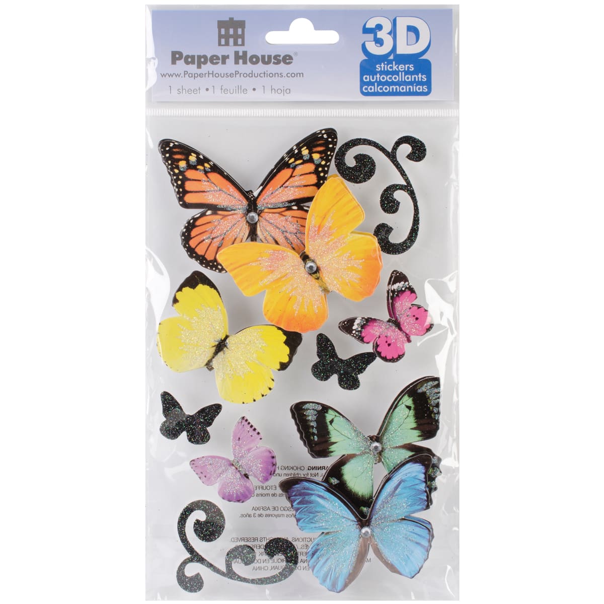 Paper House® Butterflies 3D Stickers