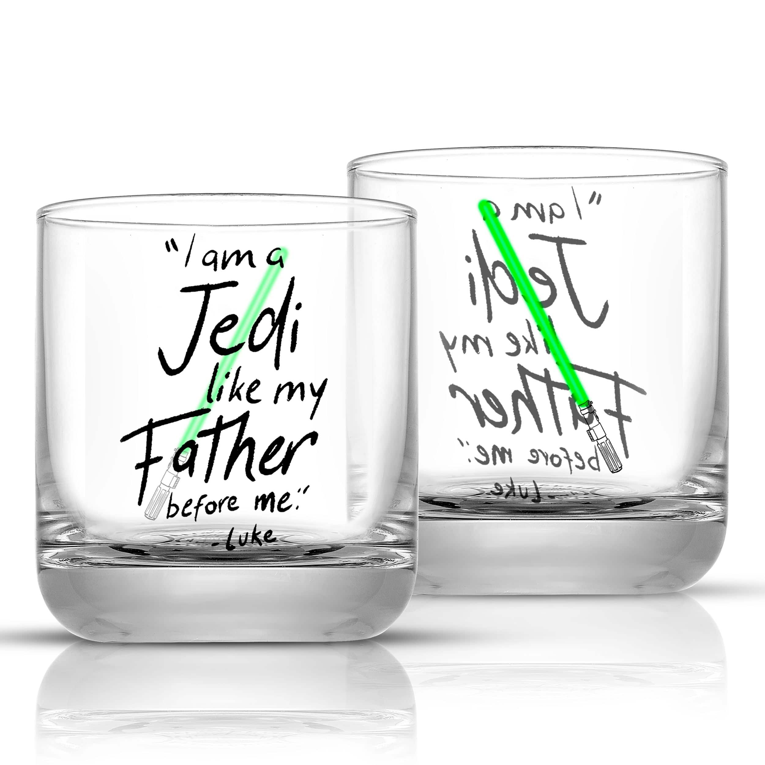 JoyJolt® Star Wars™ 10oz. New Hope Luke Skywalker Green Lightsaber Short Drinking Glass, 2ct.
