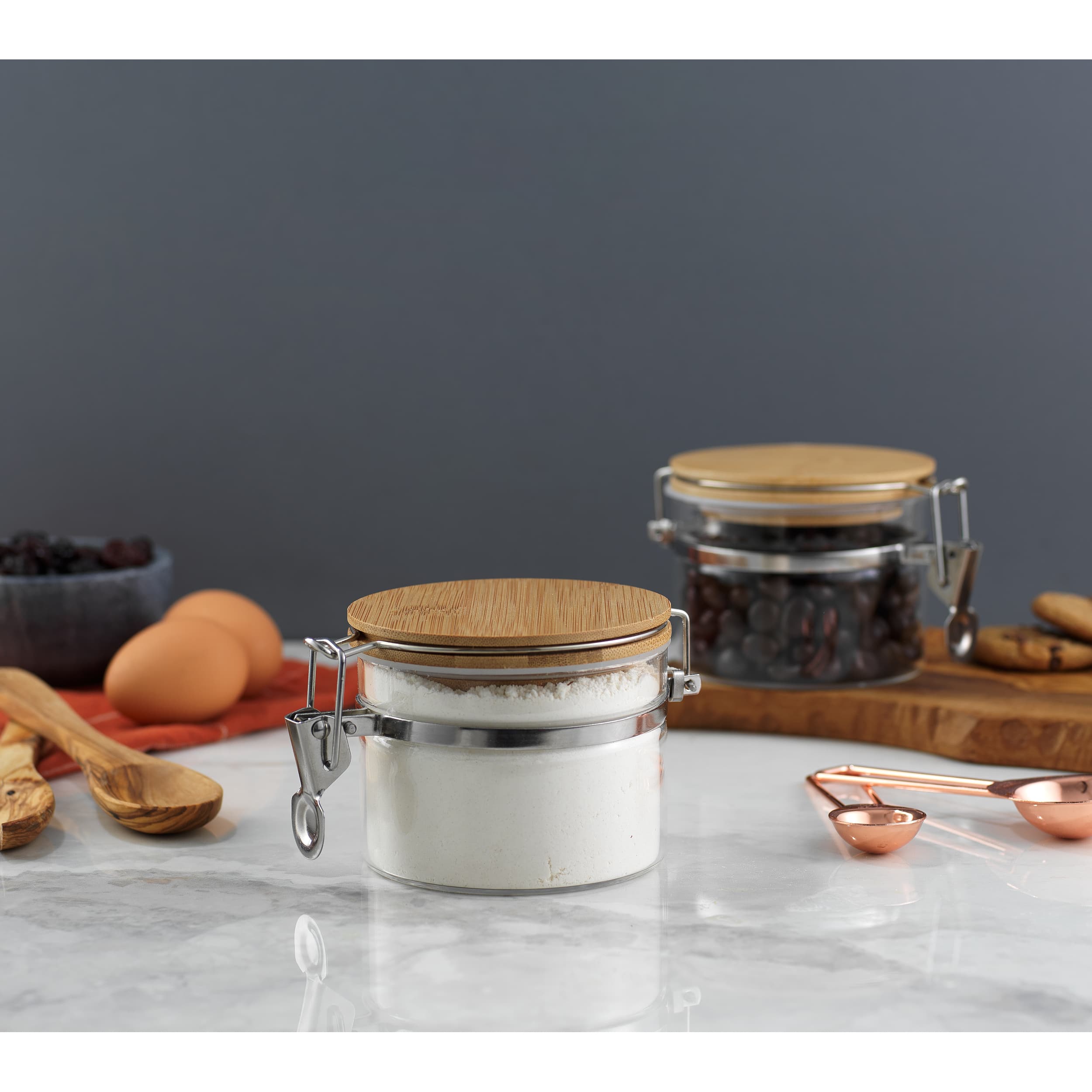 JoyJolt® Airtight Glass Storage Jars, 2ct.