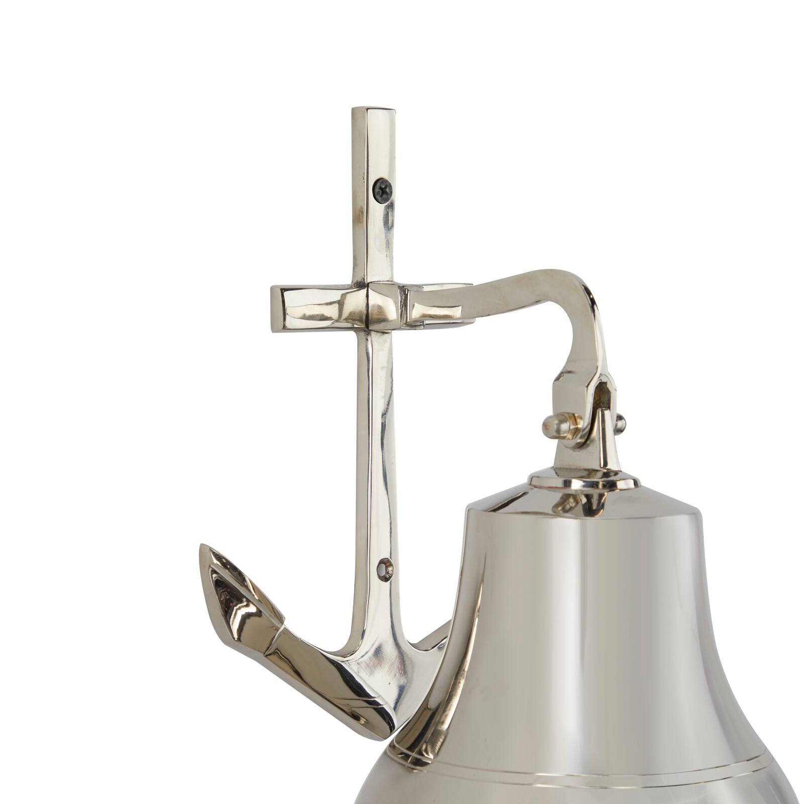 Silver Brass Bell Wall Decor with Anchor Backing 7" x 10" x 10" Michaels