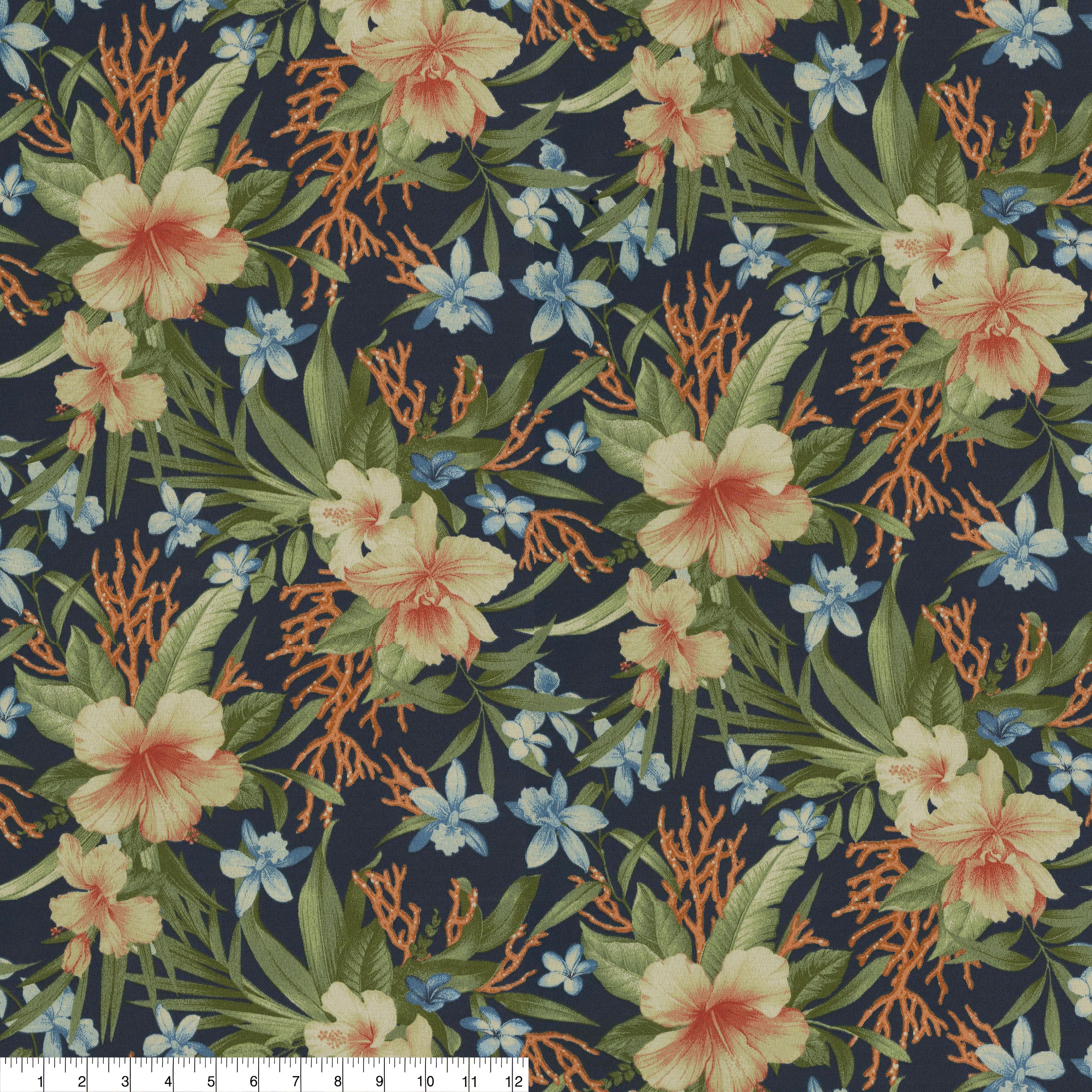 Tommy Bahama Ink Fleur Mar Outdoor Fabric