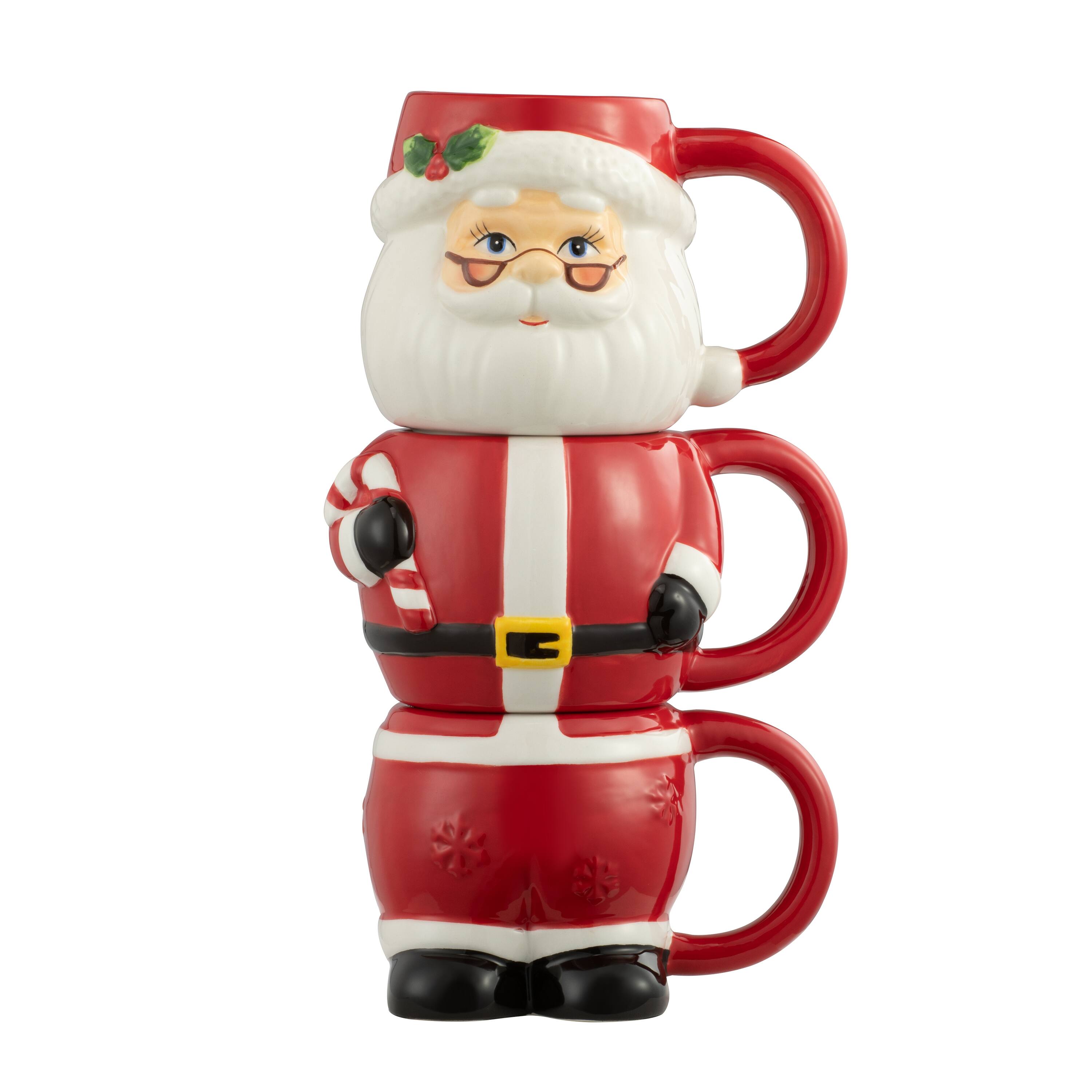 12oz. Santa Stacking Mug Set