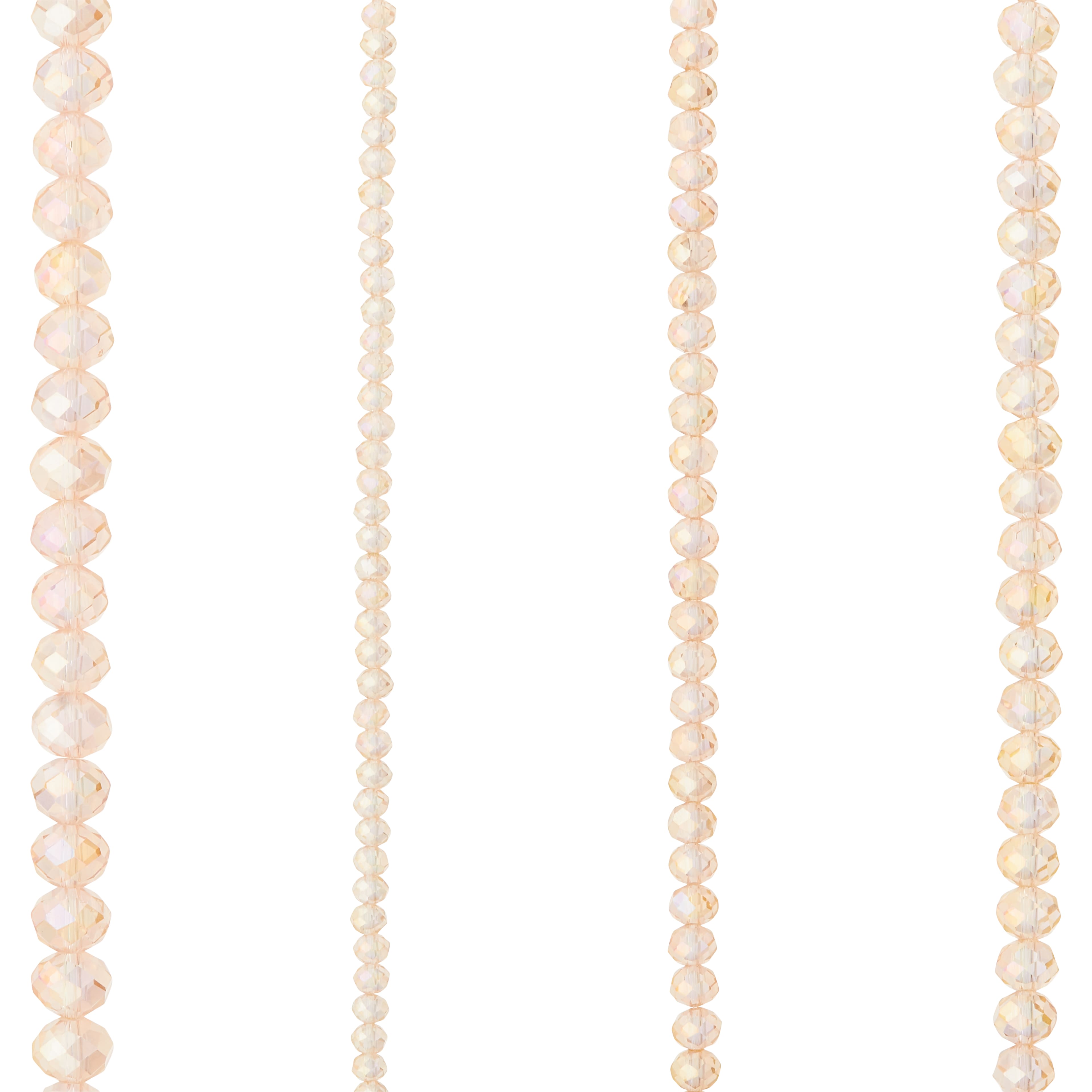 Perles-rondelles en verre à facettes roses plaquées or de Bead Landing