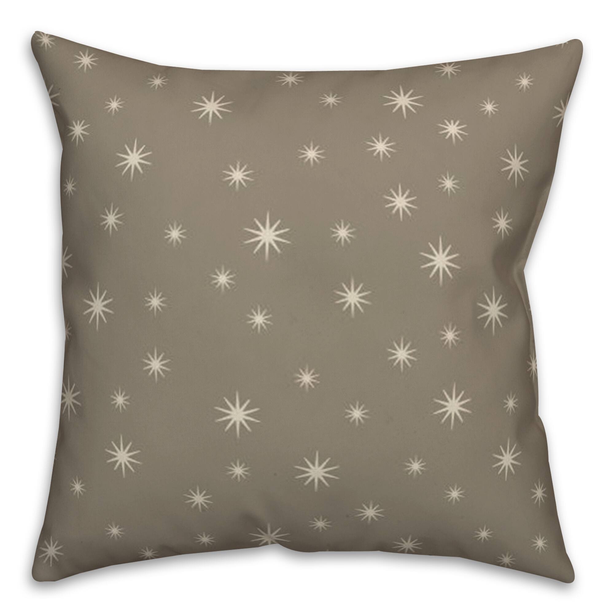 Gray Twinkle Throw Pillow
