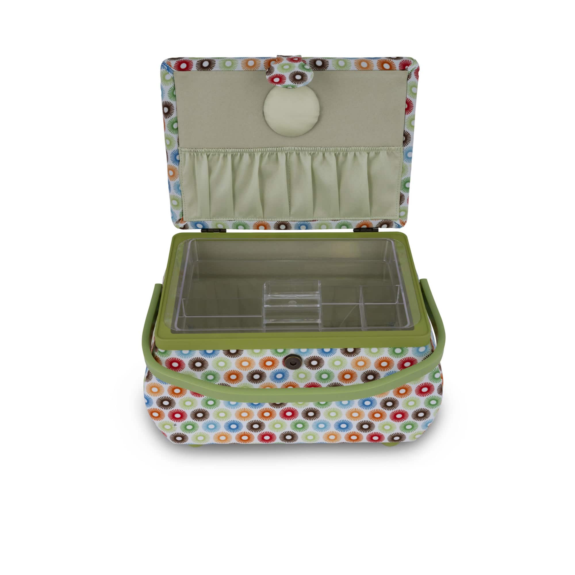 Dritz&#xAE; Multicolor Retro Large Curved Sewing Basket