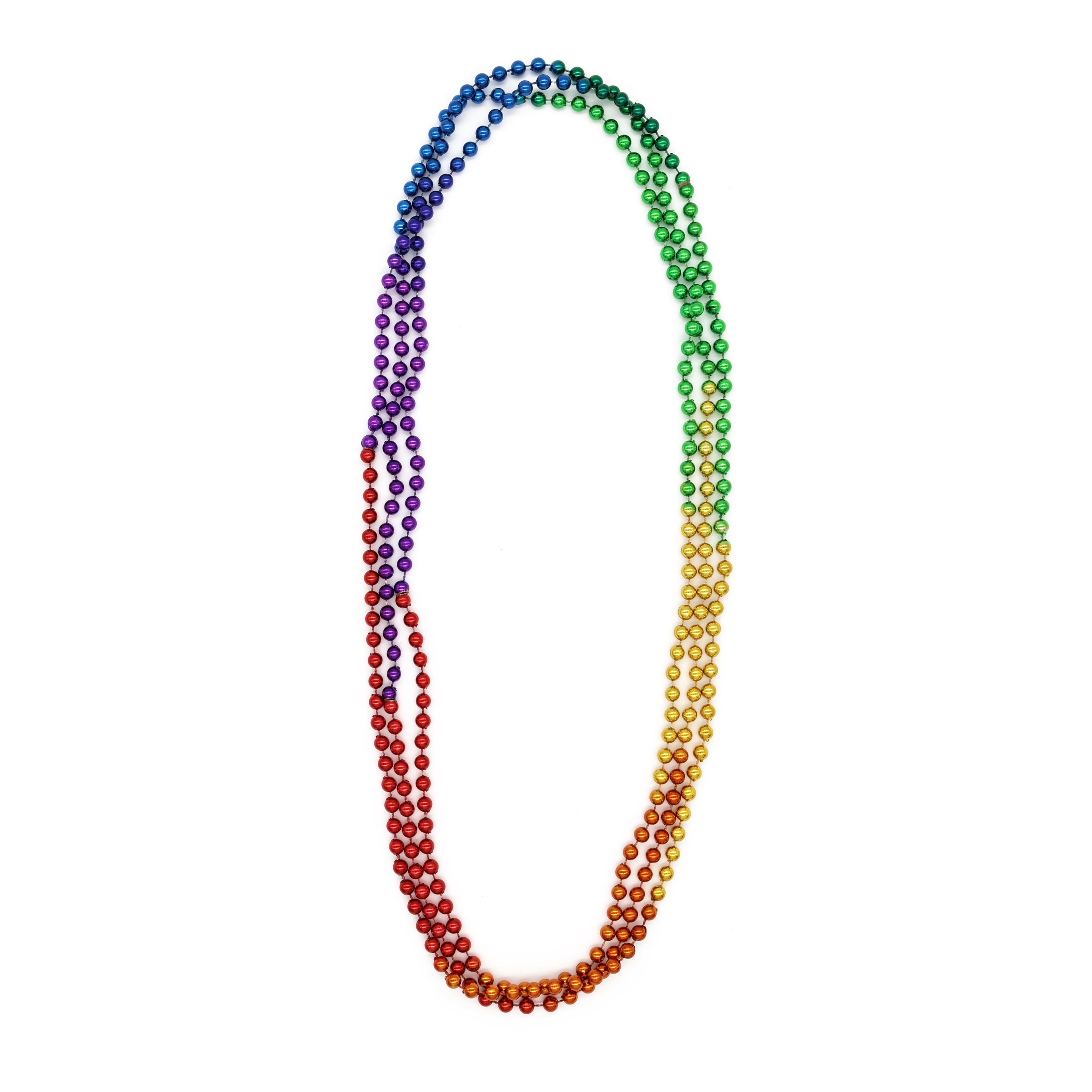Pride Rainbow Bead Necklaces, 3ct. by Celebrate It&#x2122;
