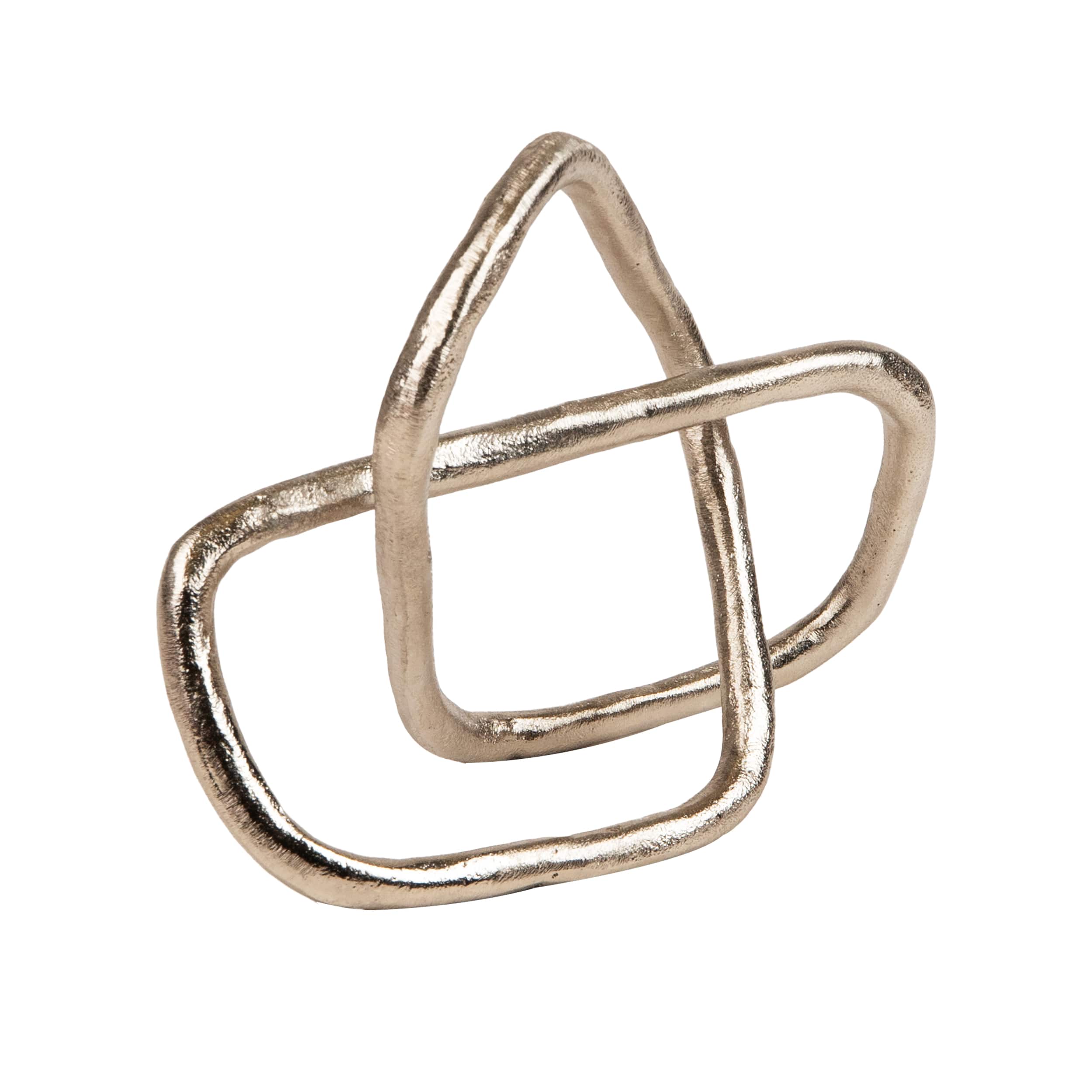 Mind Reader Geometric Infinity Sculpture, Metal, Silver