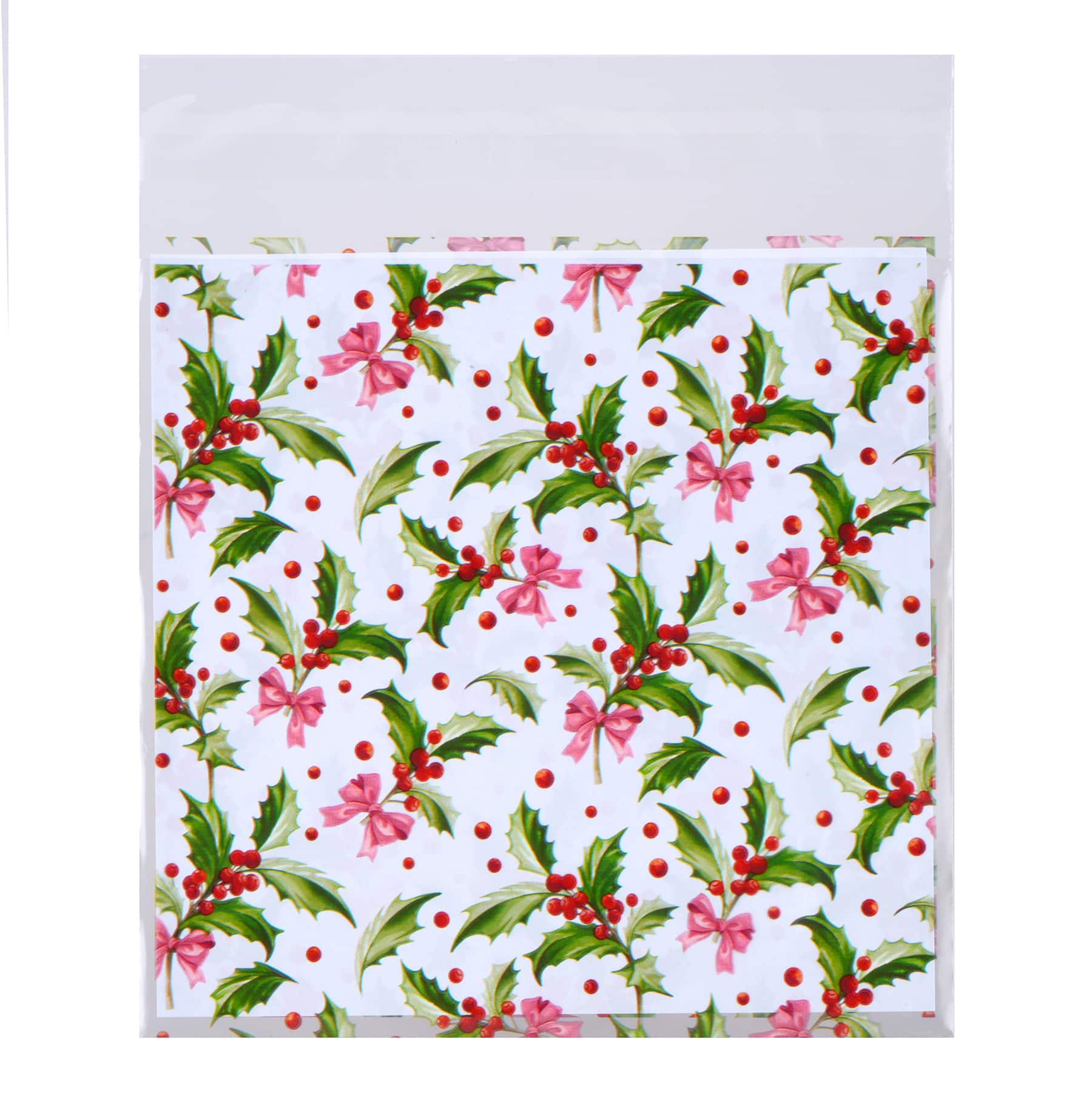 Christmas Holly Self-Seal Treat Bags, 50ct. by Makery™