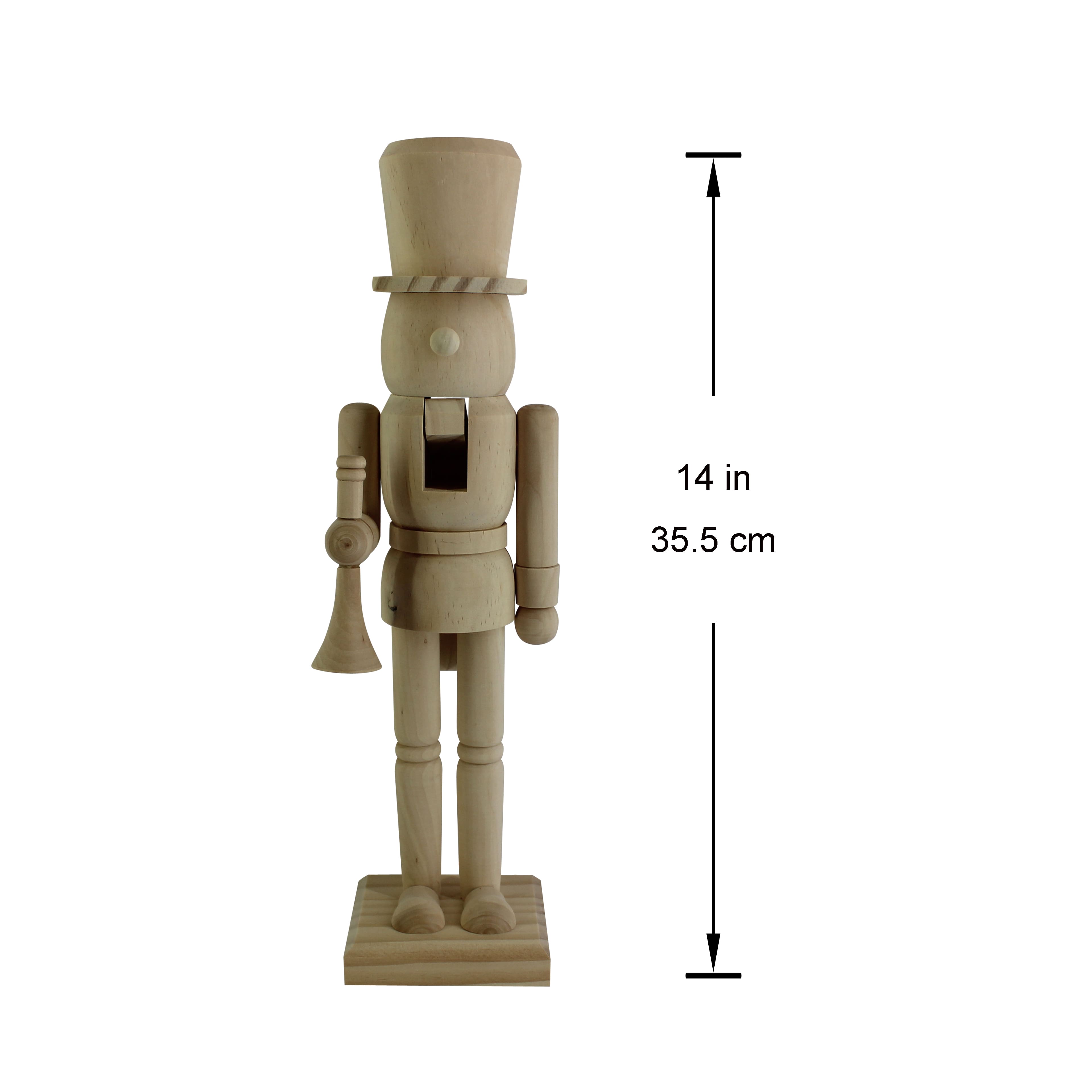 14&#x22; Soldier with Trumpet DIY Pinewood Nutcracker by Make Market&#xAE;