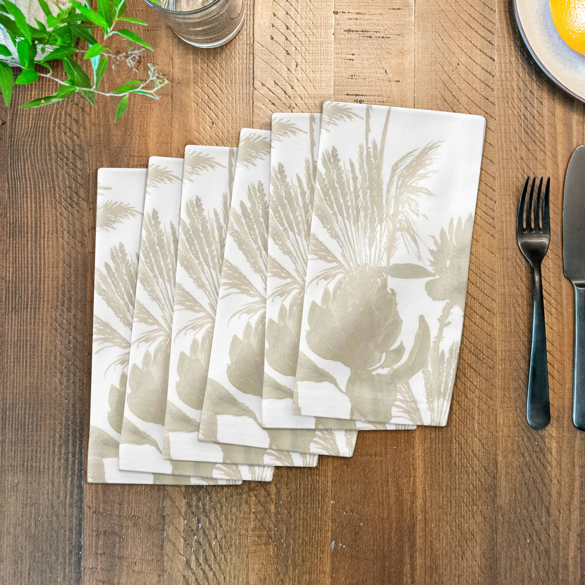 Tonal Protea Blooms Cotton Twill Napkin