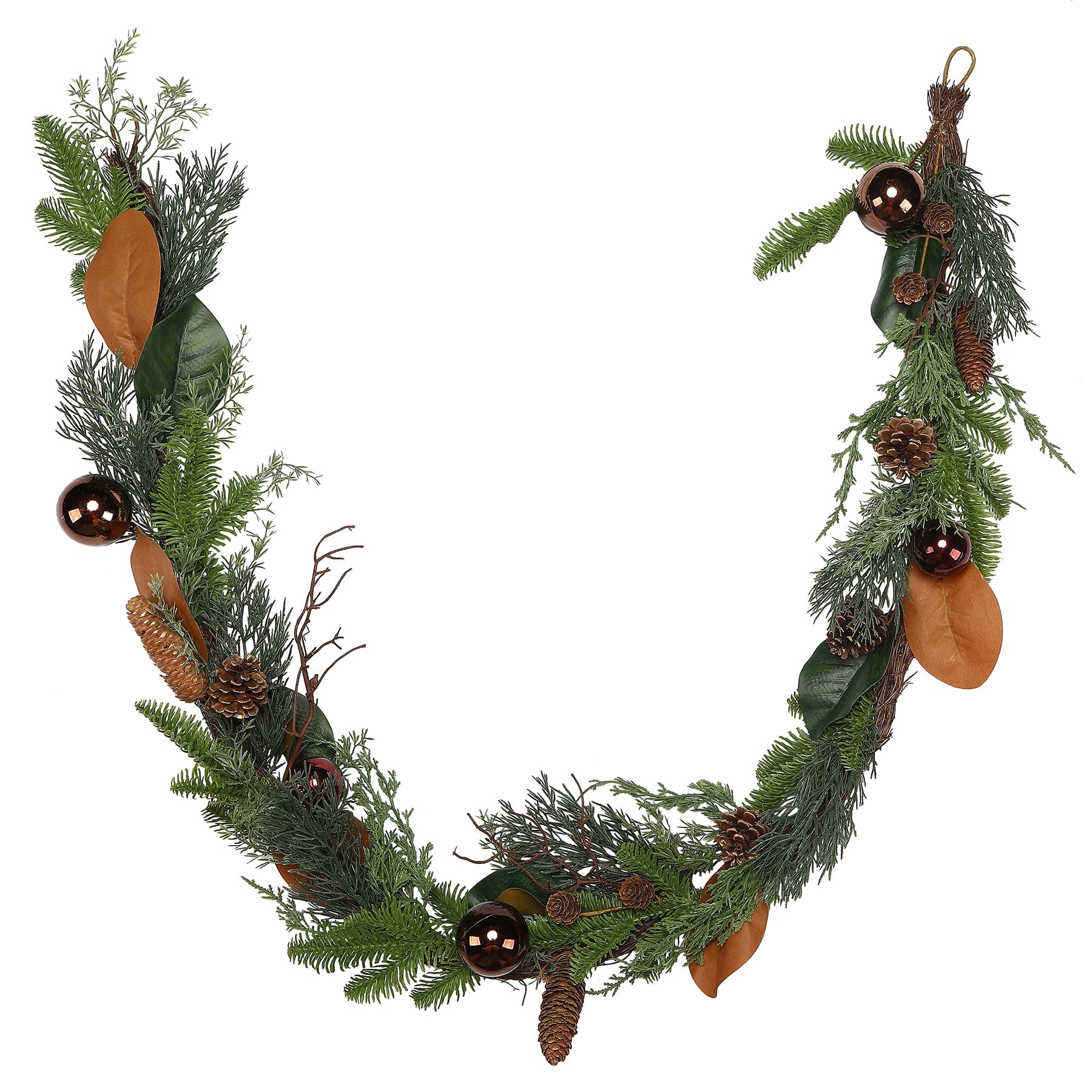 6ft. Bronze Ornament &#x26; Mixed Pine Garland by Ashland&#xAE;