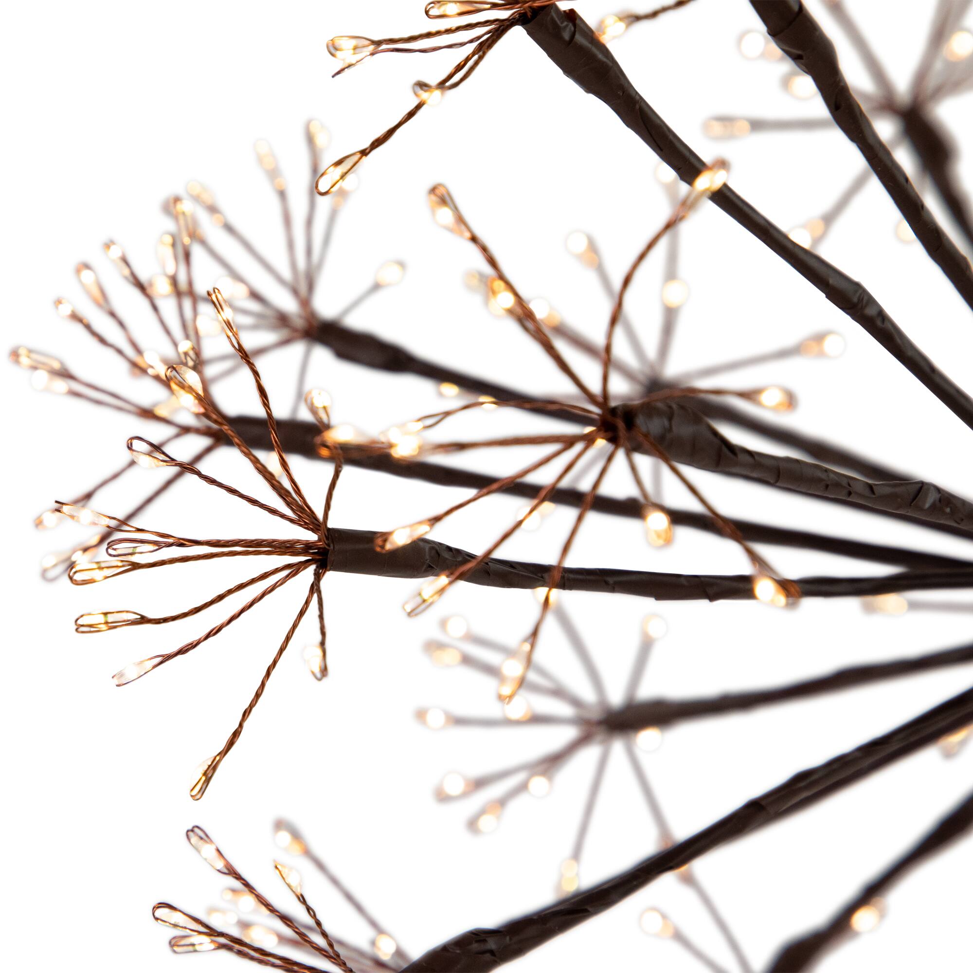 12" Pre-Lit LED Brown Christmas Ball Decoration