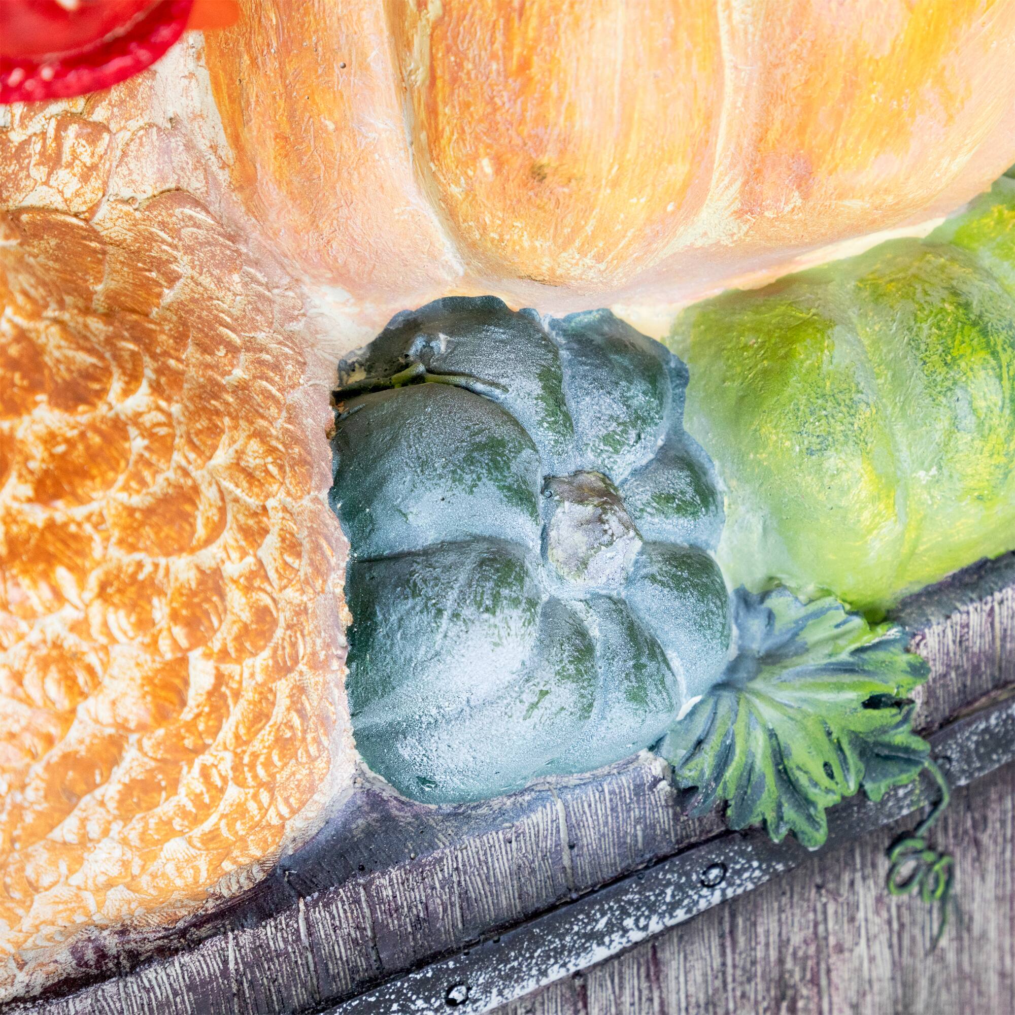 20" Turkey & Pumpkins Happy Thanksgiving Decoration