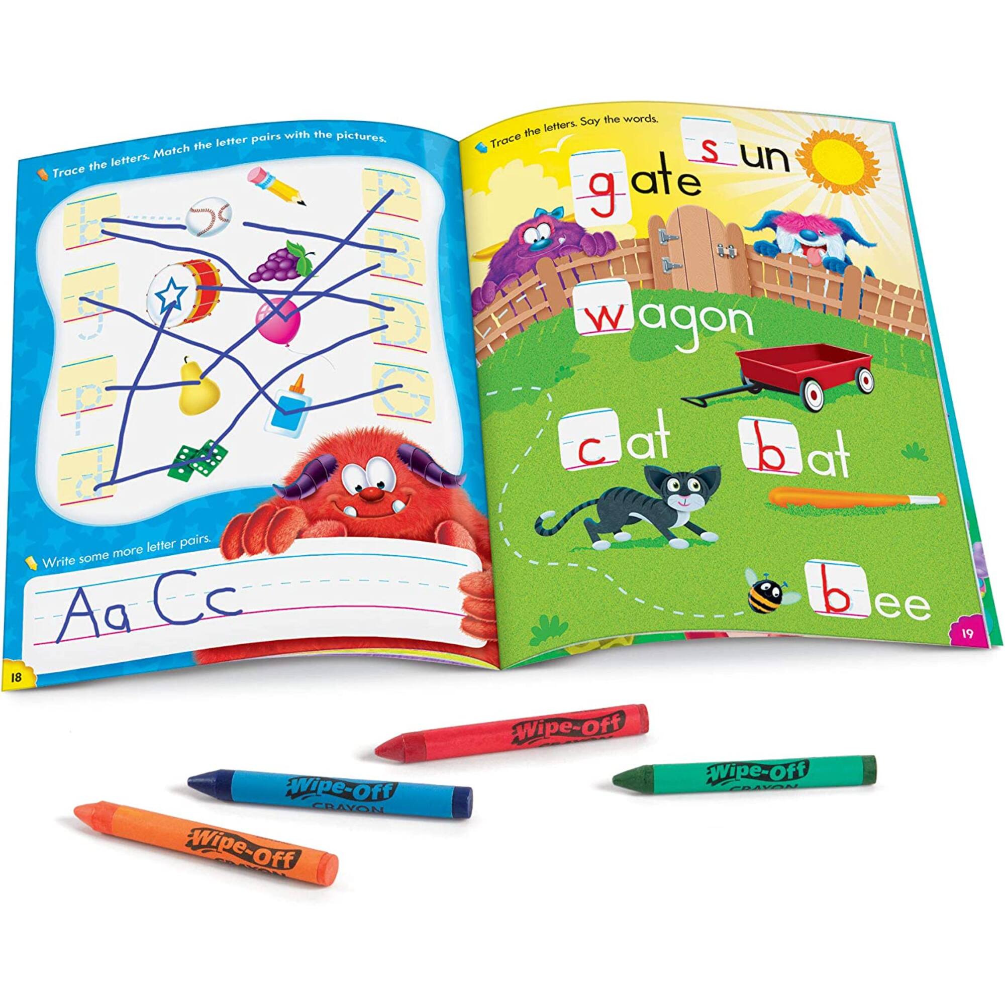 Trend Enterprises® ABCs & Printing Reusable Books & Crayons Set